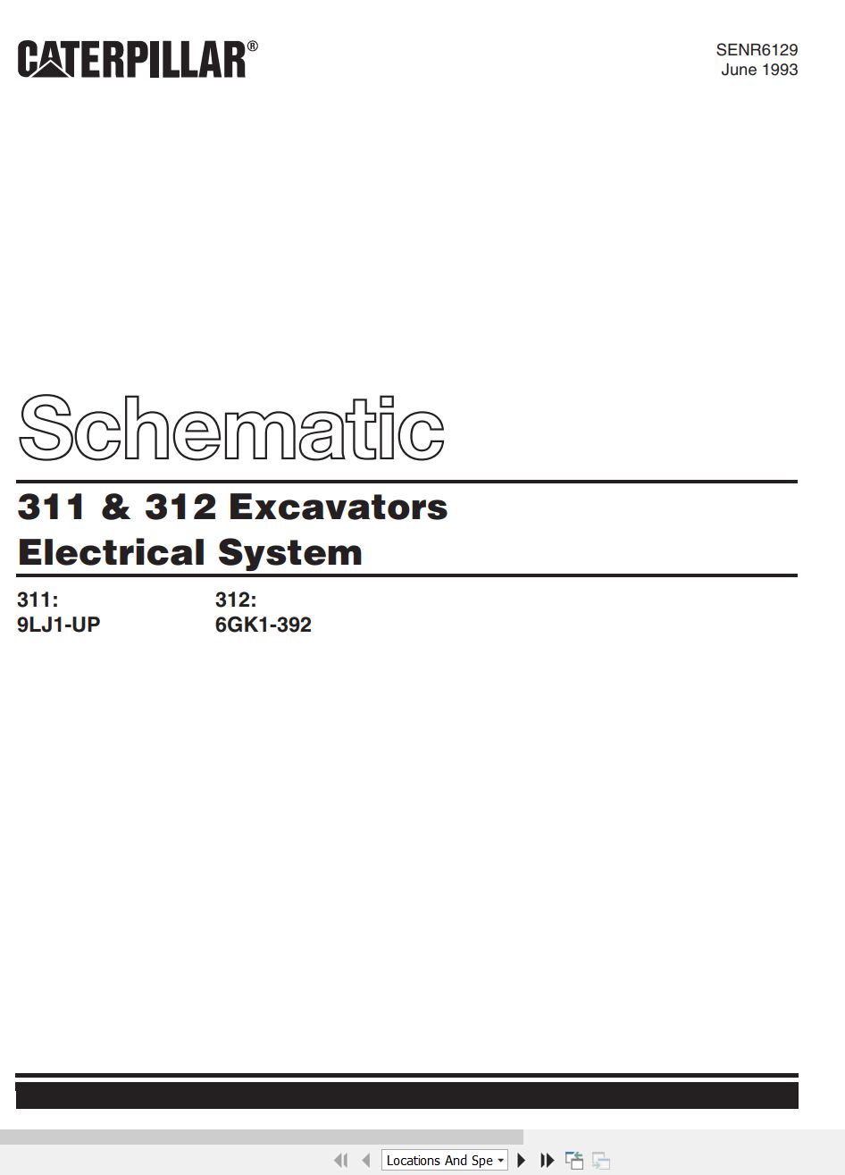 CAT Excavator 311 Electrical Hydraulic Schematic (1)