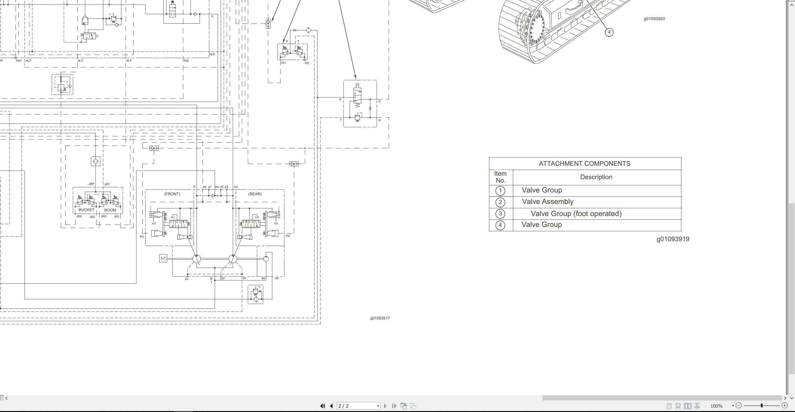 CAT Excavator 311 Electrical Hydraulic Schematic (3)