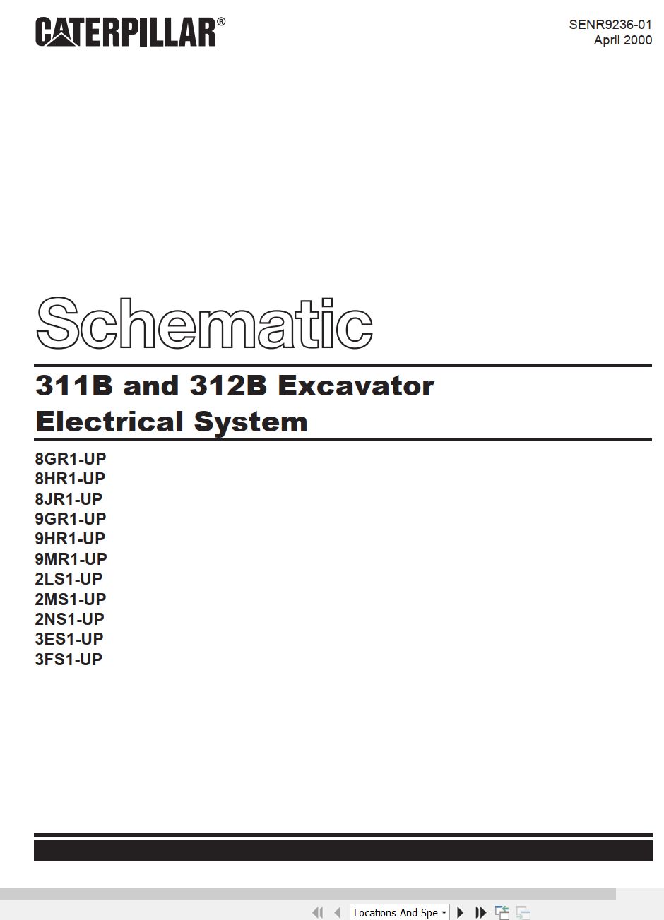 CAT Excavator 311B Electrical Hydraulic Schematic (1)