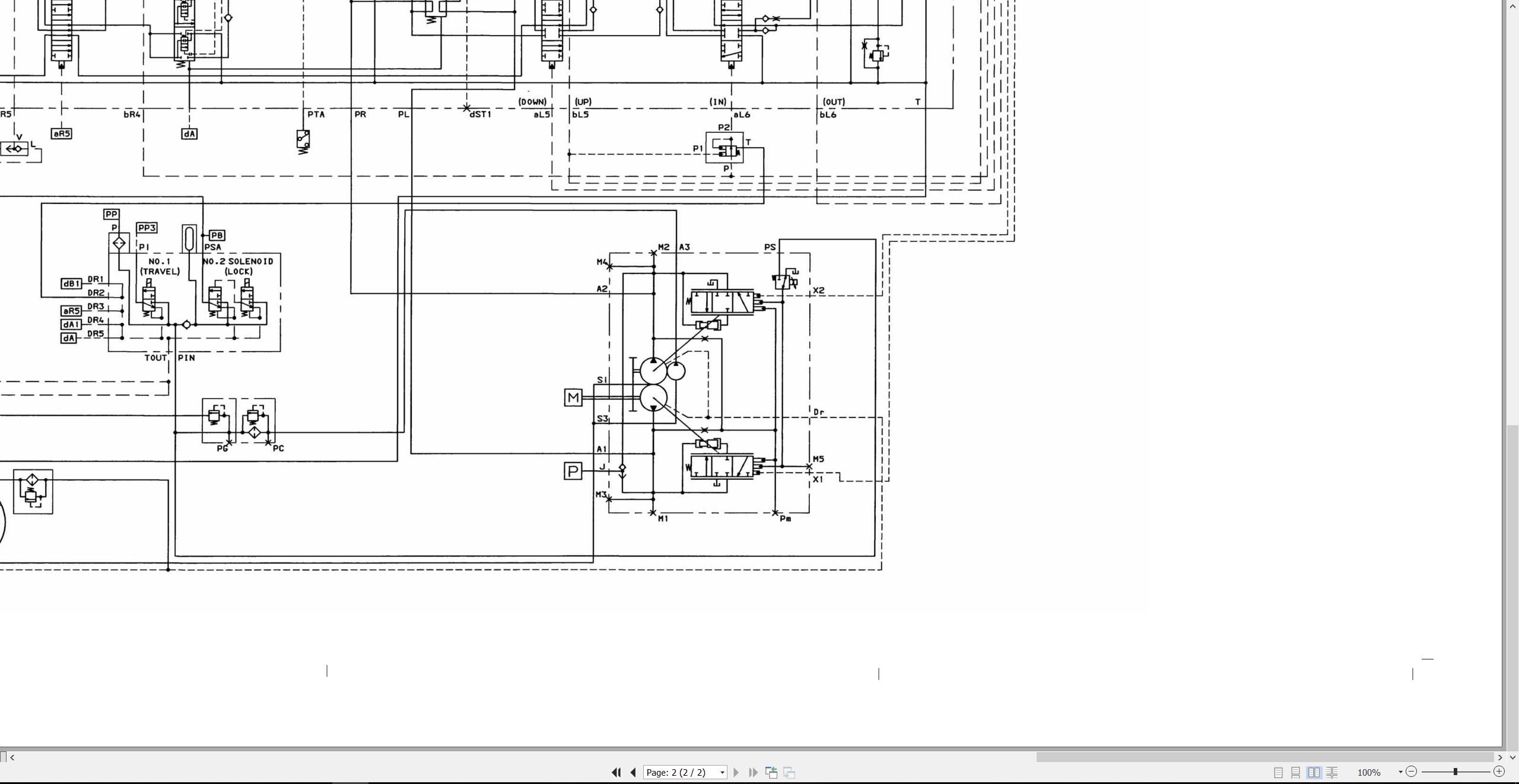 CAT Excavator 311C U Electrical Hydraulic Schematic (3)