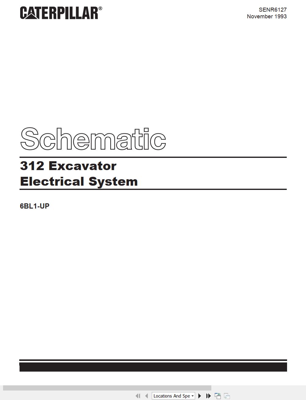 CAT Excavator 312 Electrical Hydraulic Schematic (1)