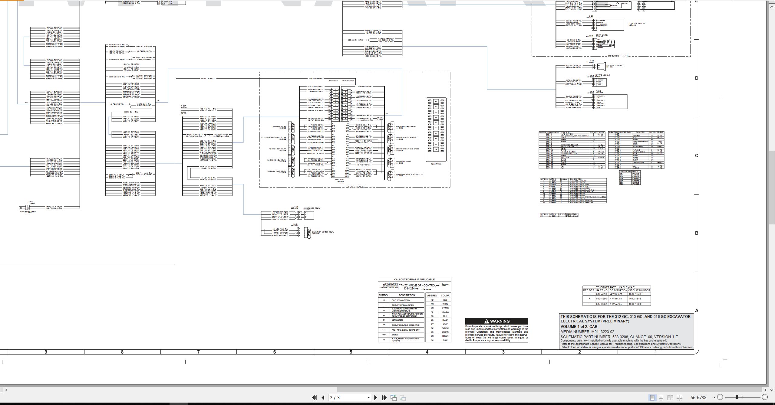 CAT Excavator 312 GC Electrical Hydraulic Schematic (2)
