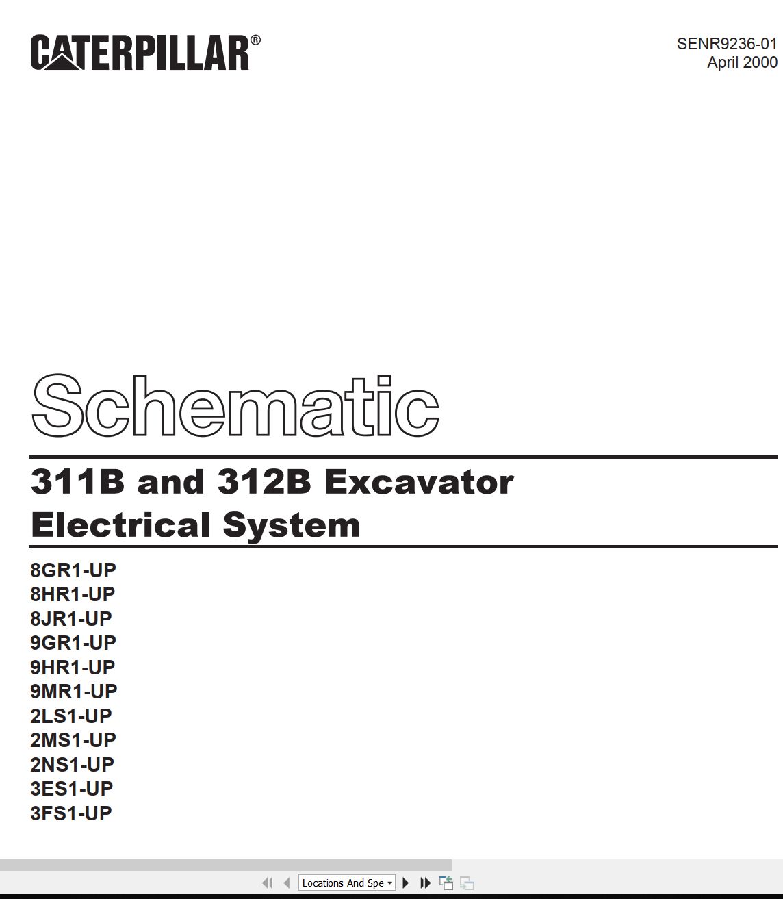 CAT Excavator 312B Electrical Hydraulic Schematic (1)