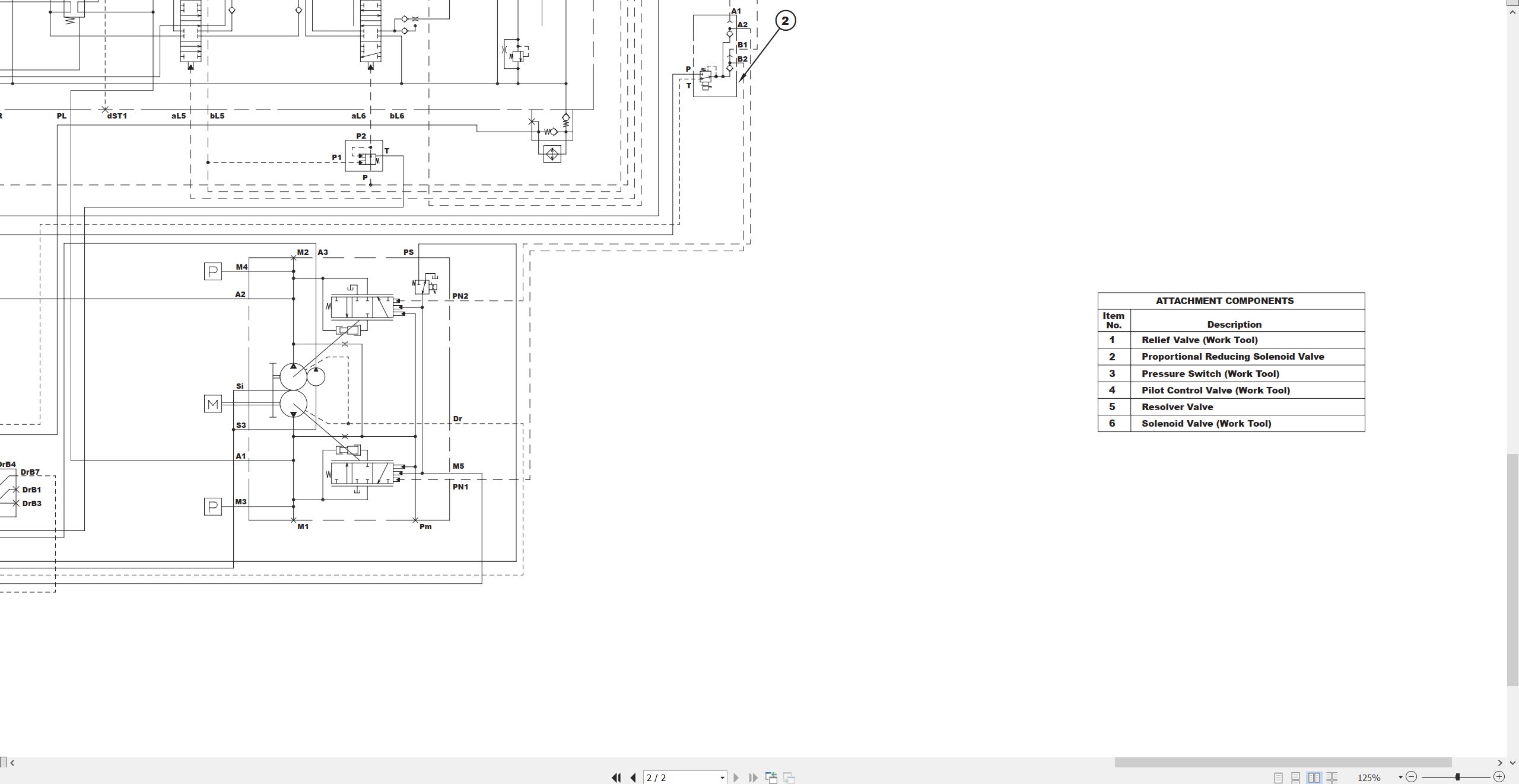 CAT Excavator 312C Electrical Hydraulic Schematic (3)