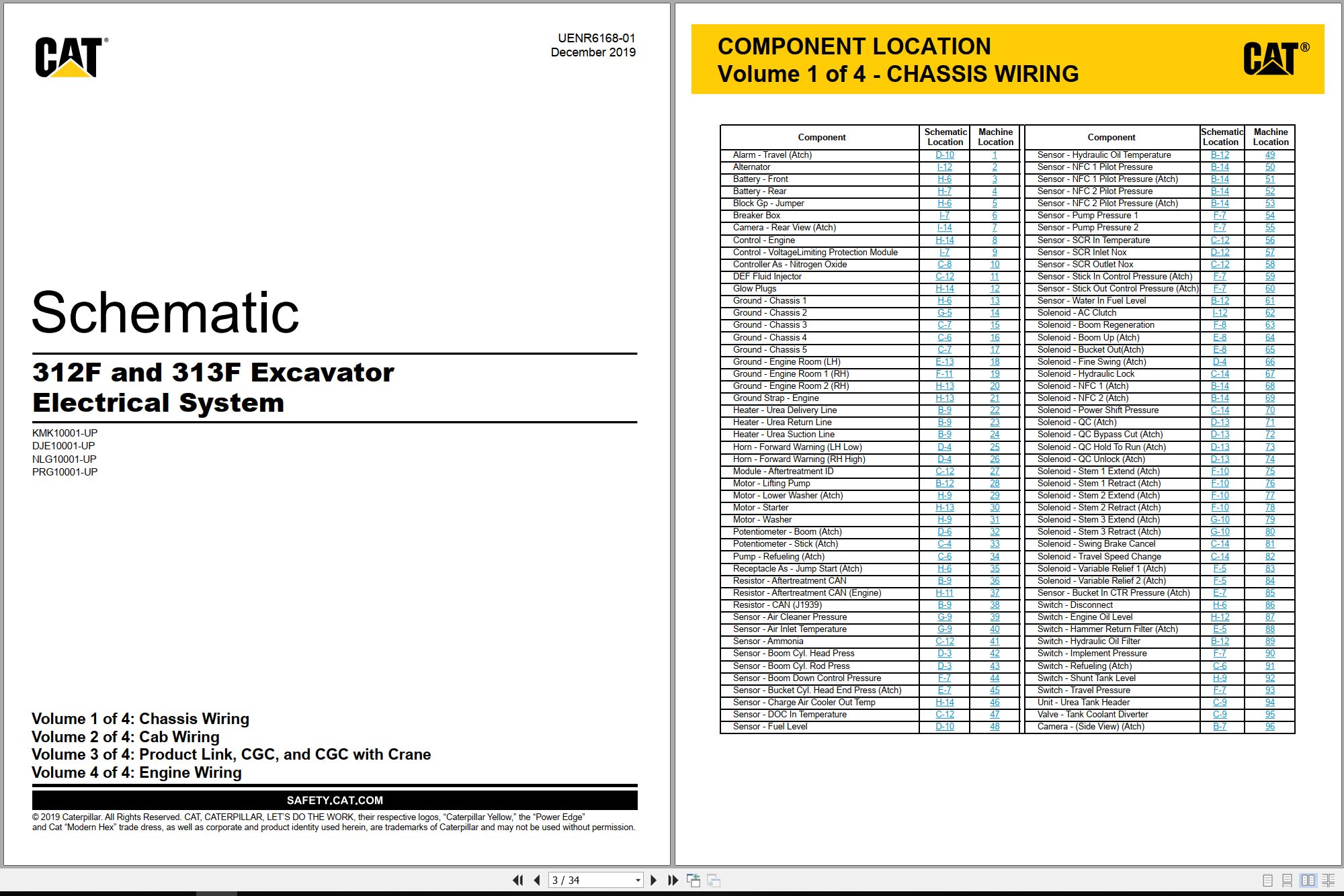 CAT Excavator 312F Electrical Hydraulic Schematic (1)