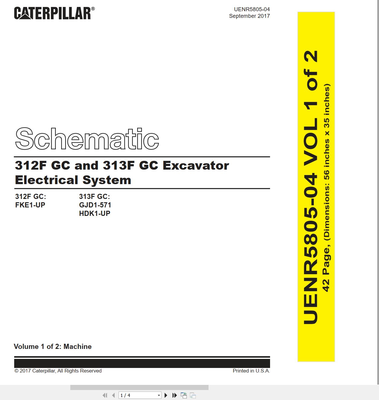 CAT Excavator 312F GC Electrical Hydraulic Schematic (1)