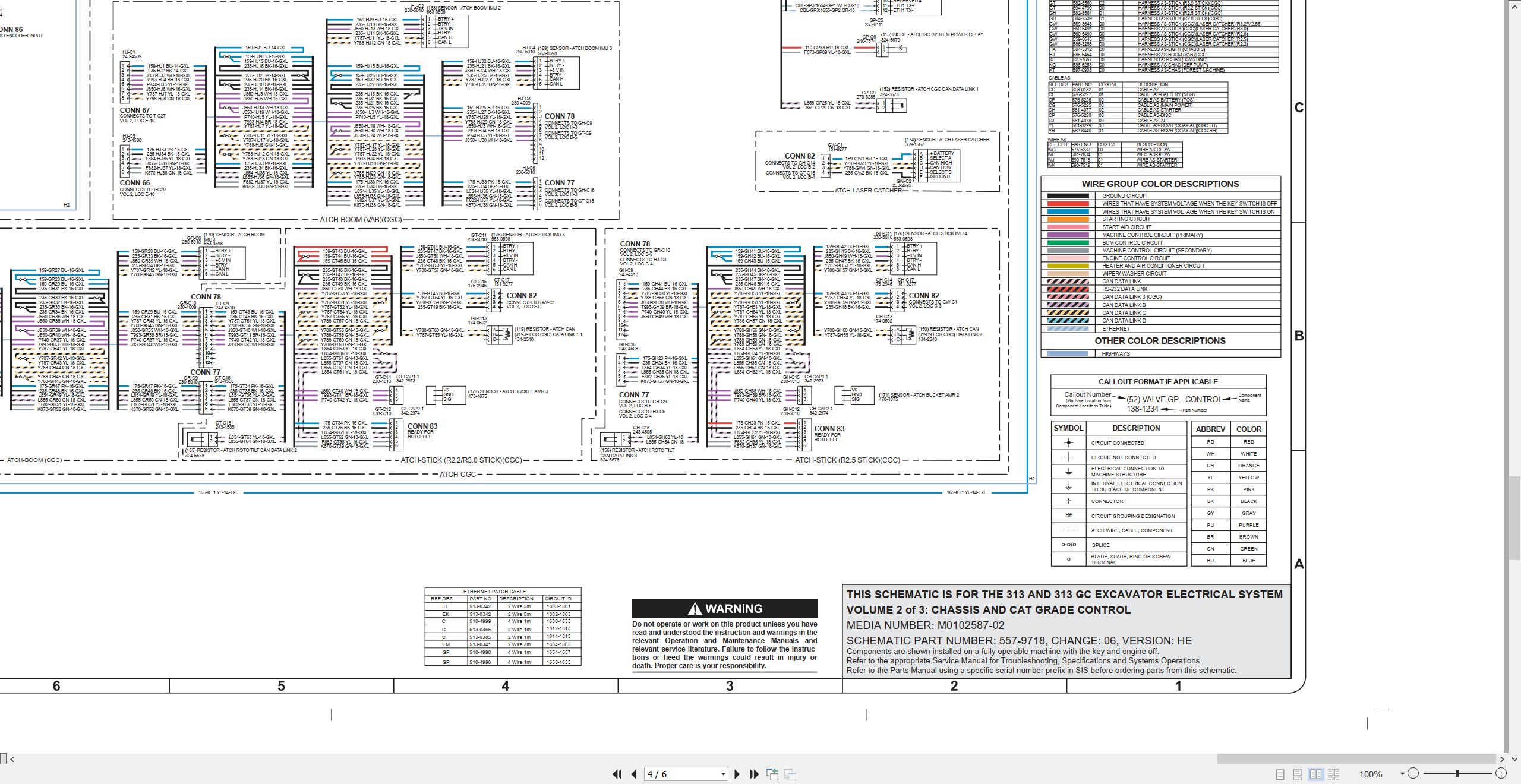 CAT Excavator 313 Electrical Hydraulic Schematic (2)