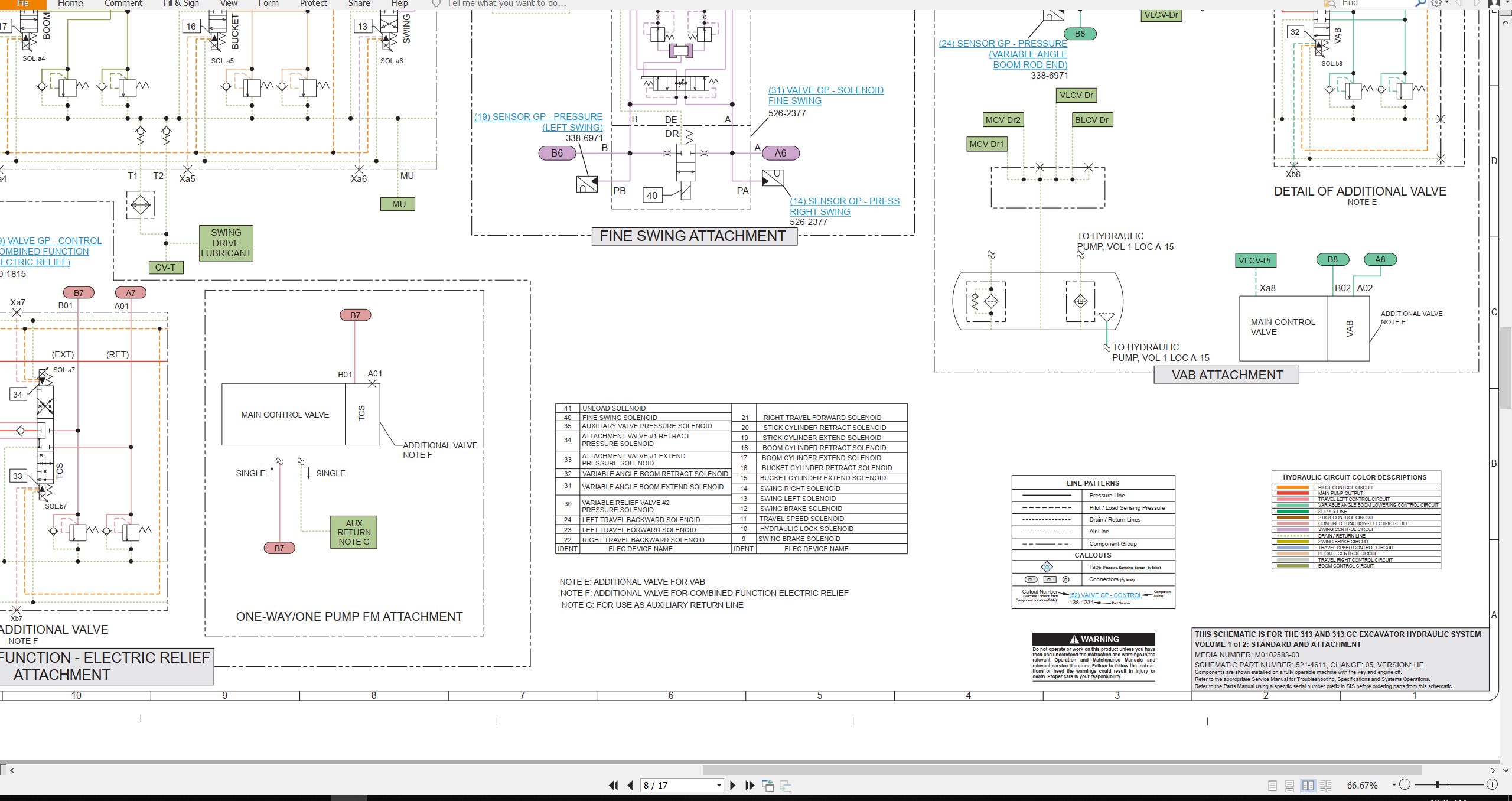 CAT Excavator 313 Electrical Hydraulic Schematic (3)