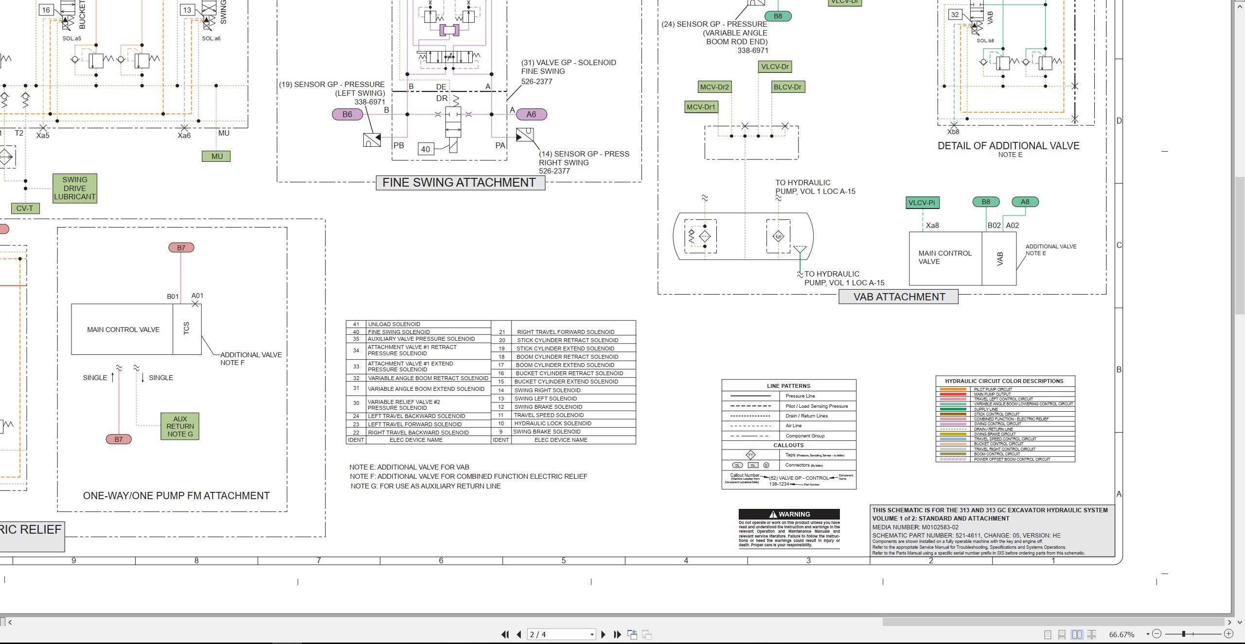 CAT Excavator 313 GC Electrical Hydraulic Schematic (3)