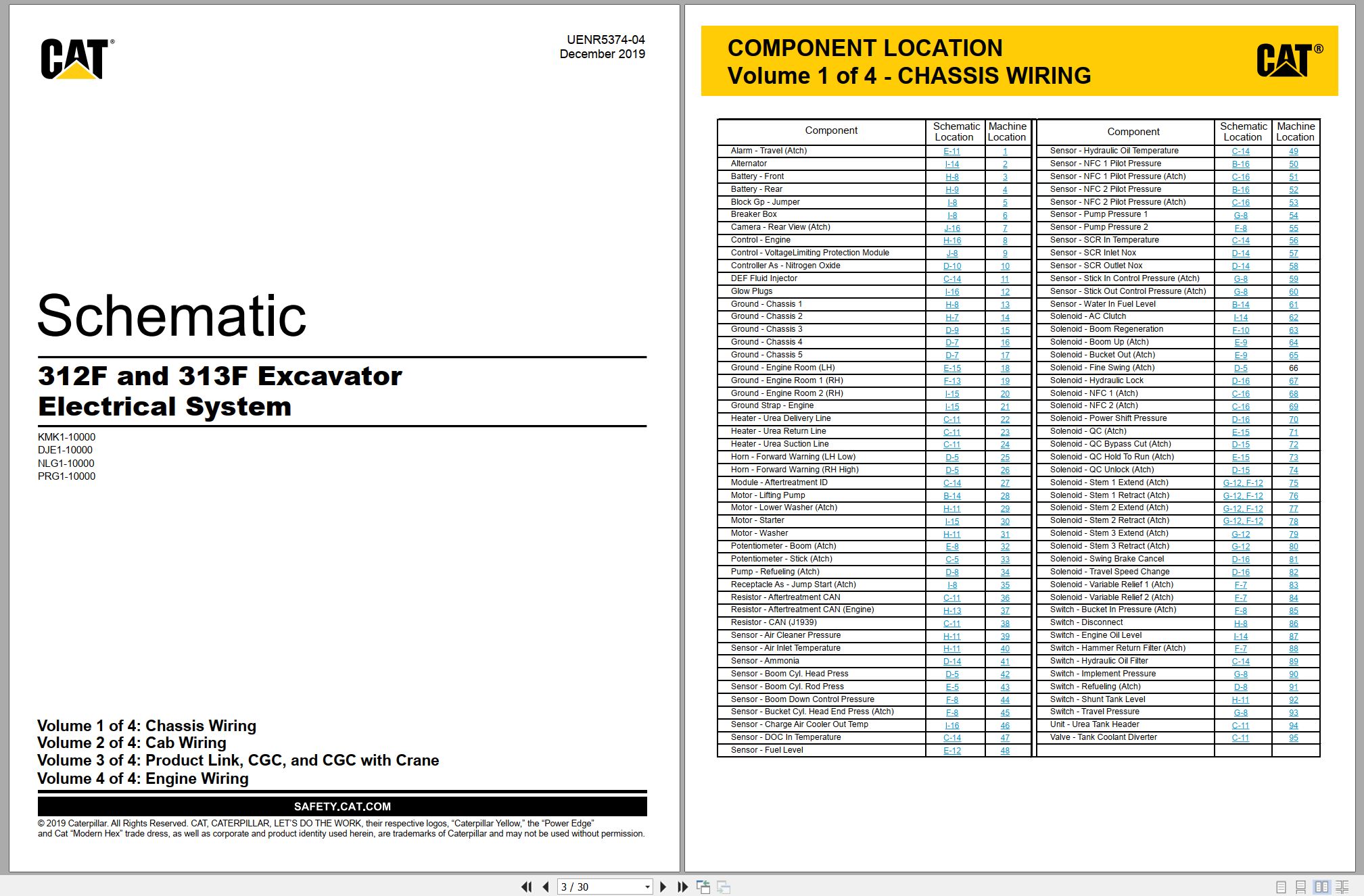 CAT Excavator 313F Electrical Hydraulic Schematic (1)