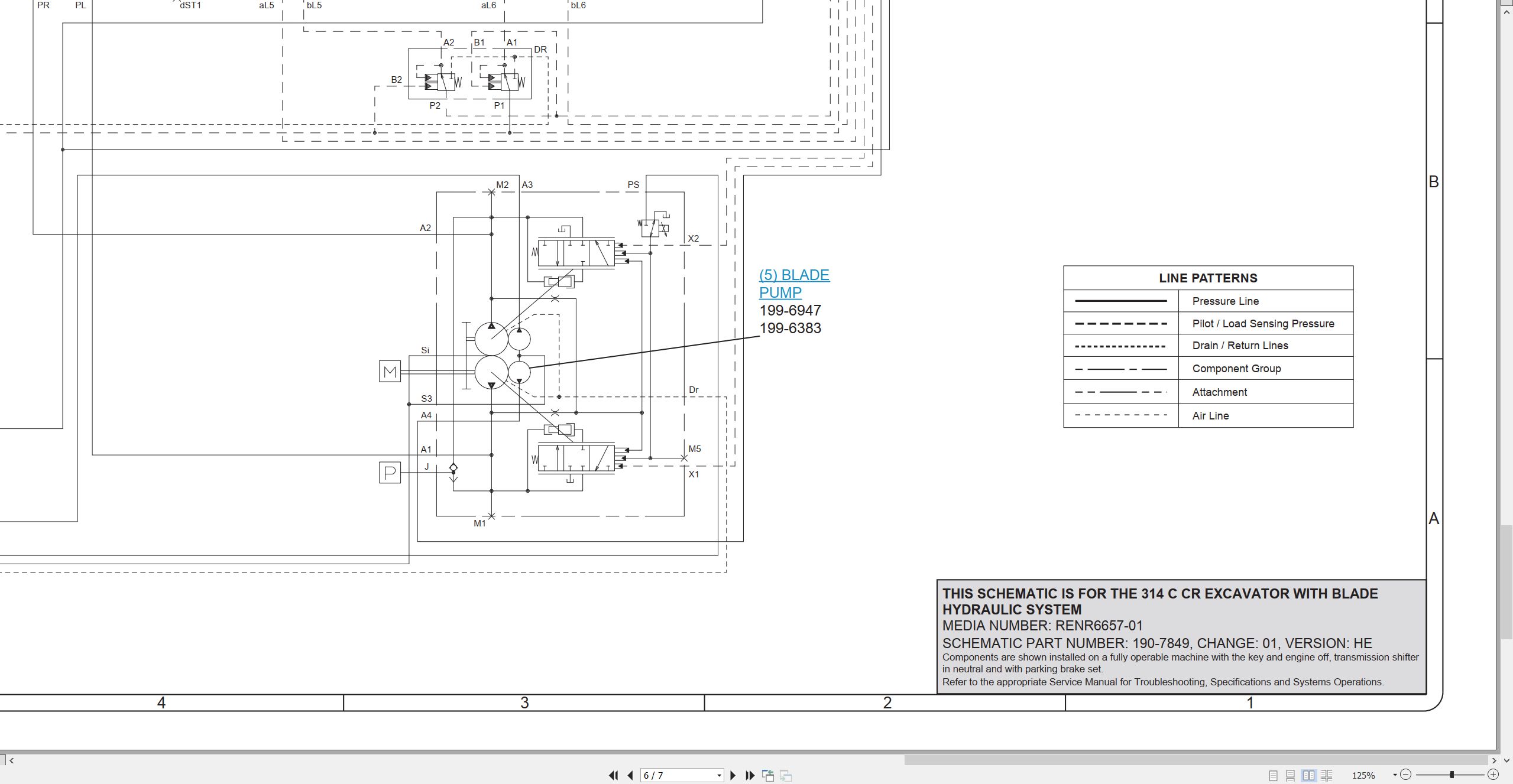 CAT Excavator 314C CR Hydraulic Schematic RENR6657 01 2005 (2)