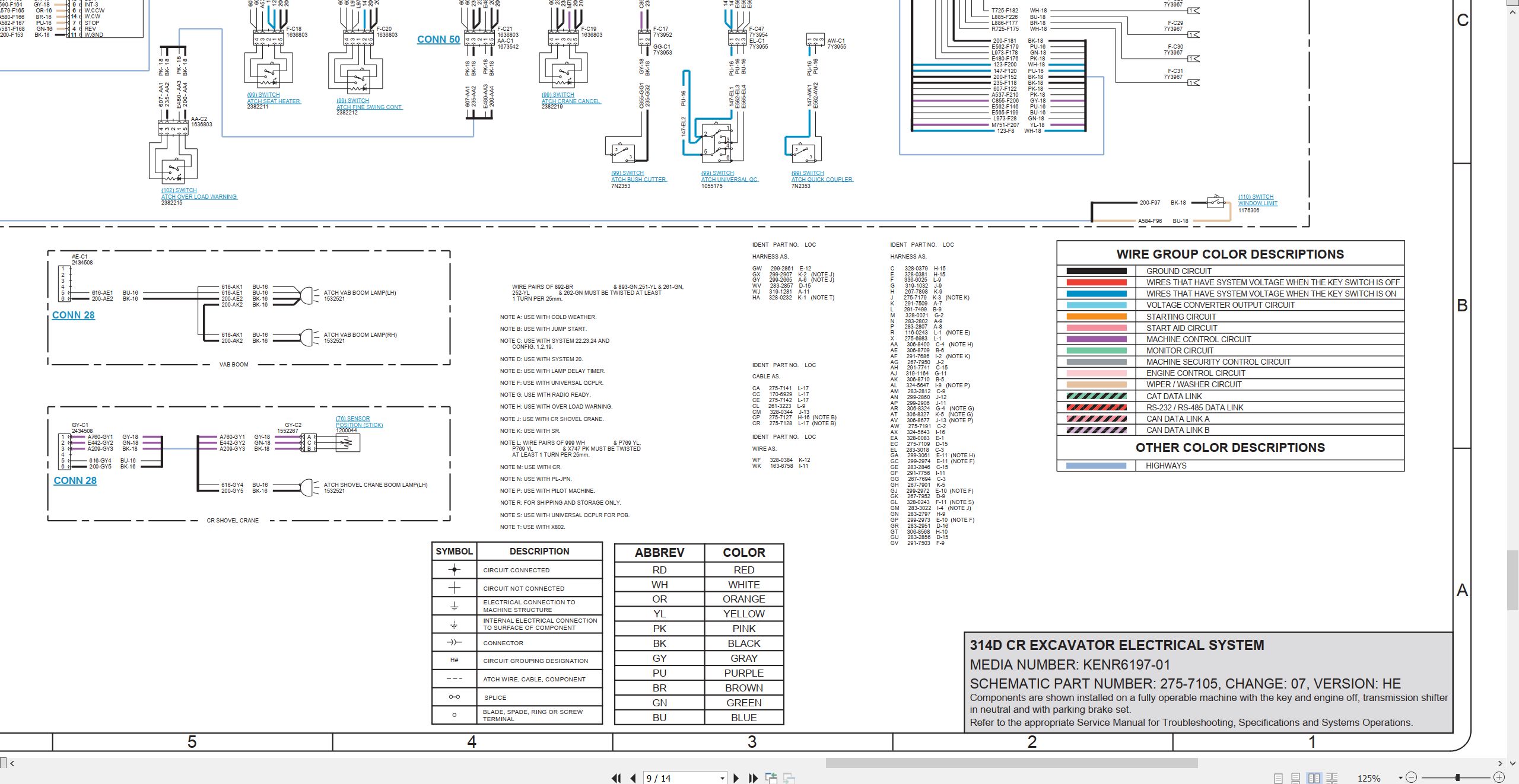 CAT Excavator 314D CR Electrical Hydraulic Schematic (2)