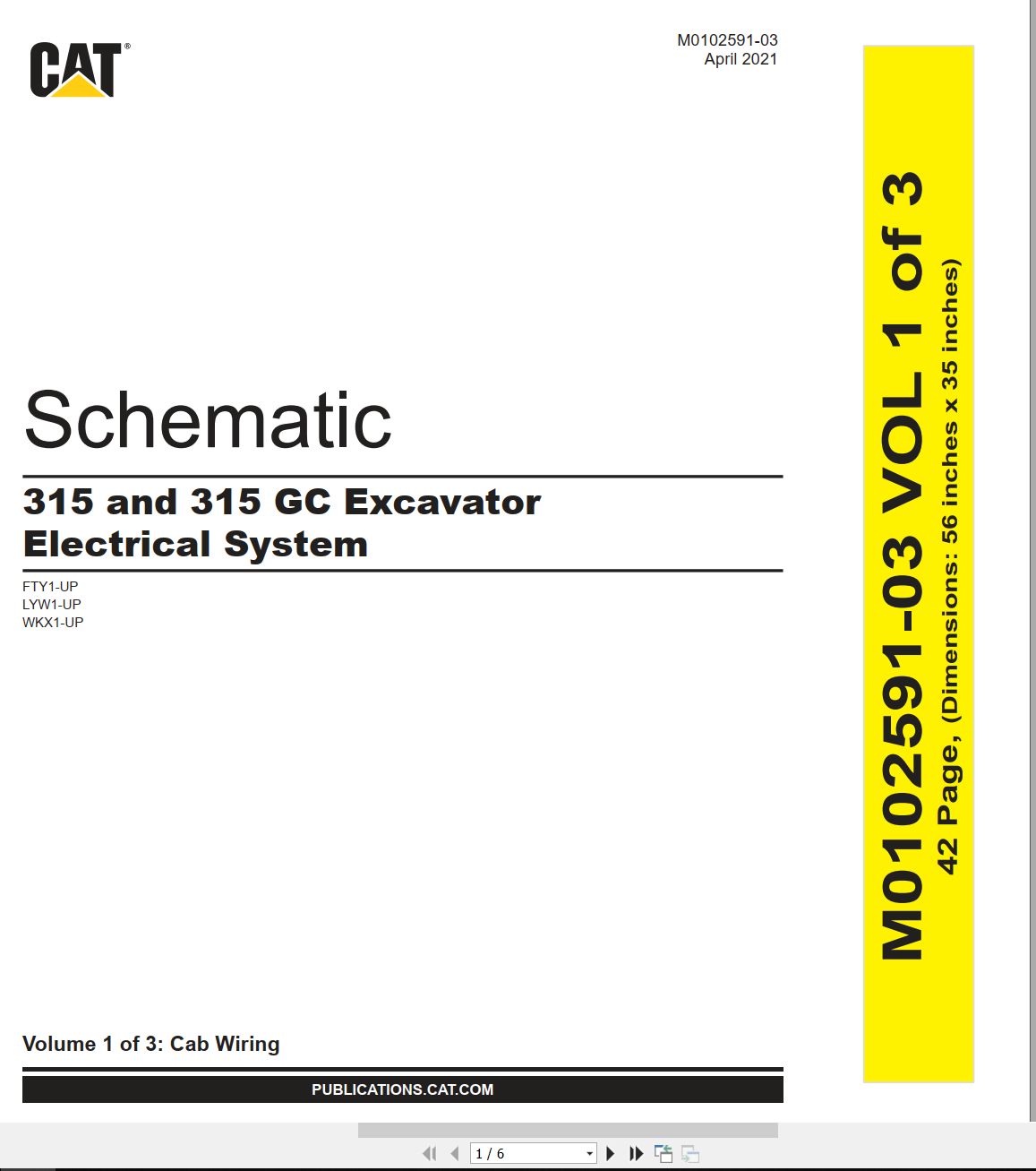 CAT Excavator 315 Electrical Hydraulic Schematic (1)