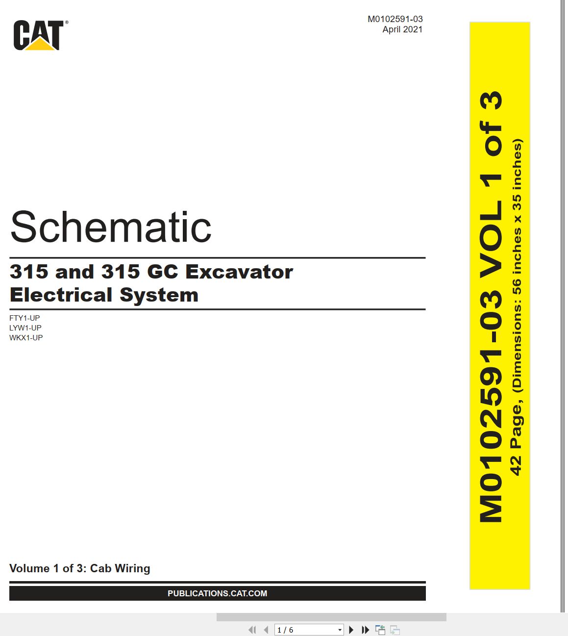 CAT Excavator 315 GC Electrical Hydraulic Schematic (1)