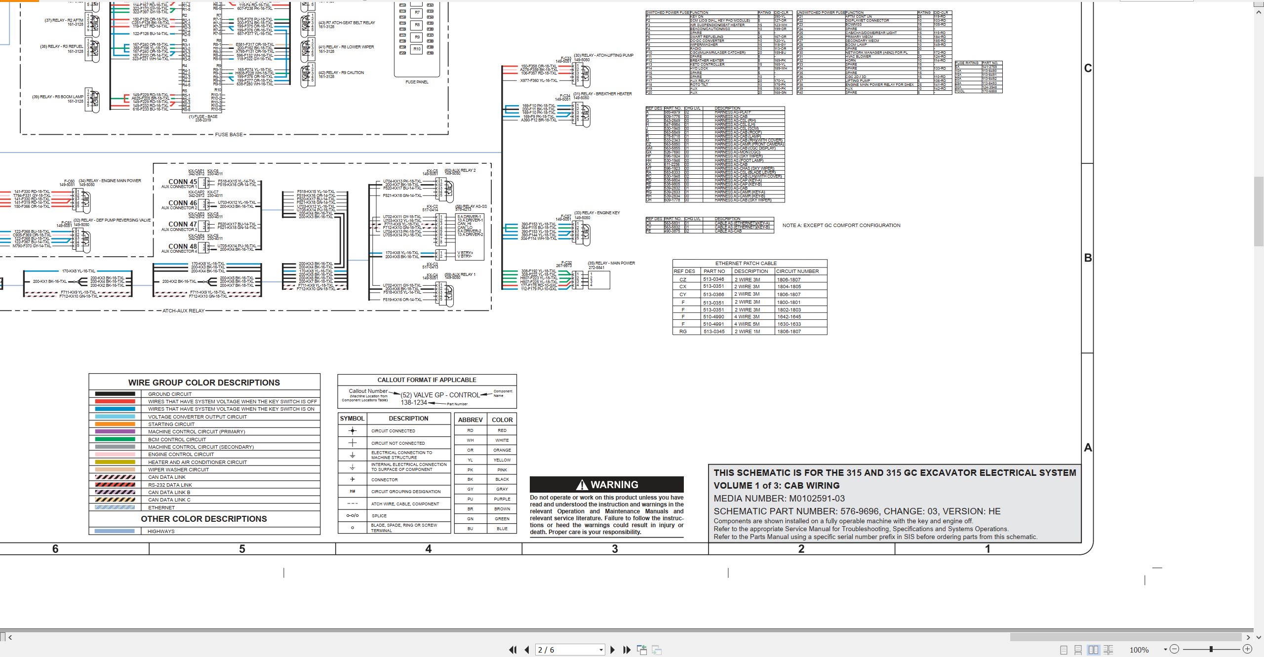 CAT Excavator 315 GC Electrical Hydraulic Schematic (2)