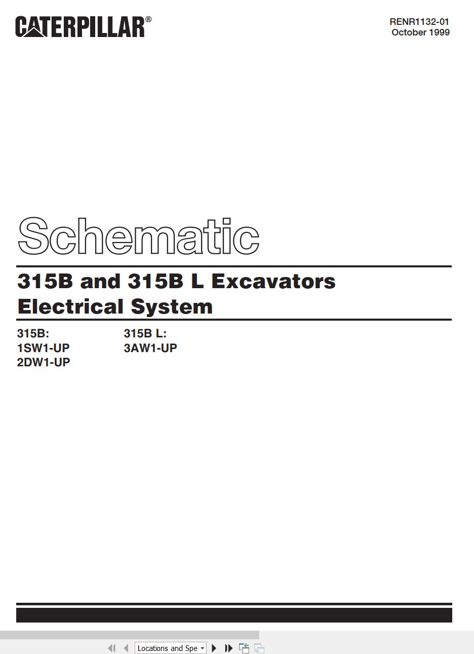 CAT Excavator 315B Electrical Hydraulic Schematic (1)