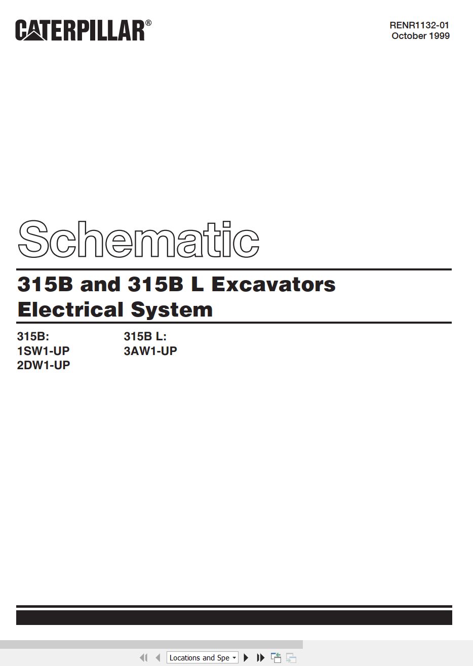 CAT Excavator 315B L Electrical Hydraulic Schematic (1)