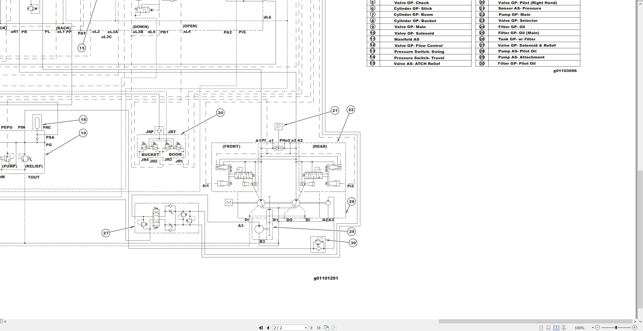 CAT Excavator 315B L Electrical Hydraulic Schematic (3)