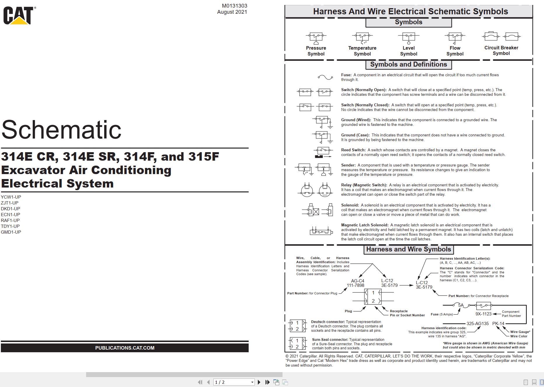 CAT Excavator 315F Electrical Hydraulic Schematic (1)