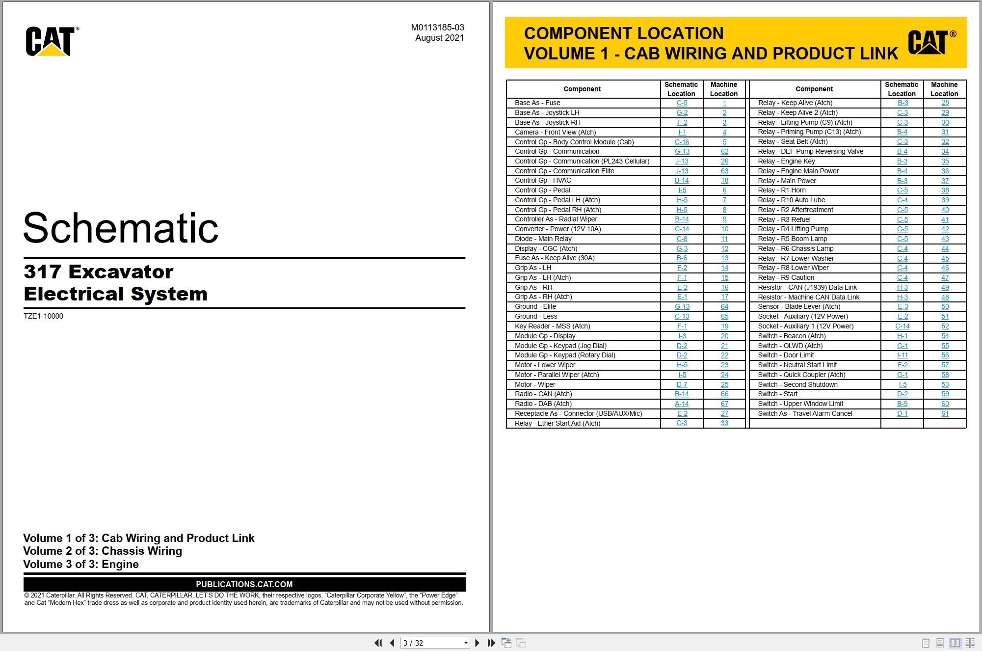CAT Excavator 317 Electrical Hydraulic Schematic (1)