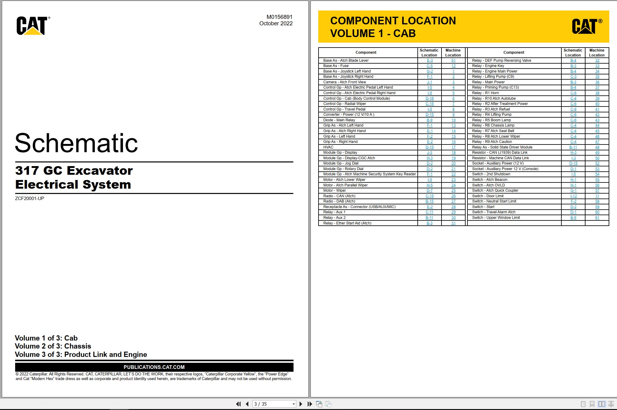 CAT Excavator 317 GC Electrical Hydraulic Schematic (1)