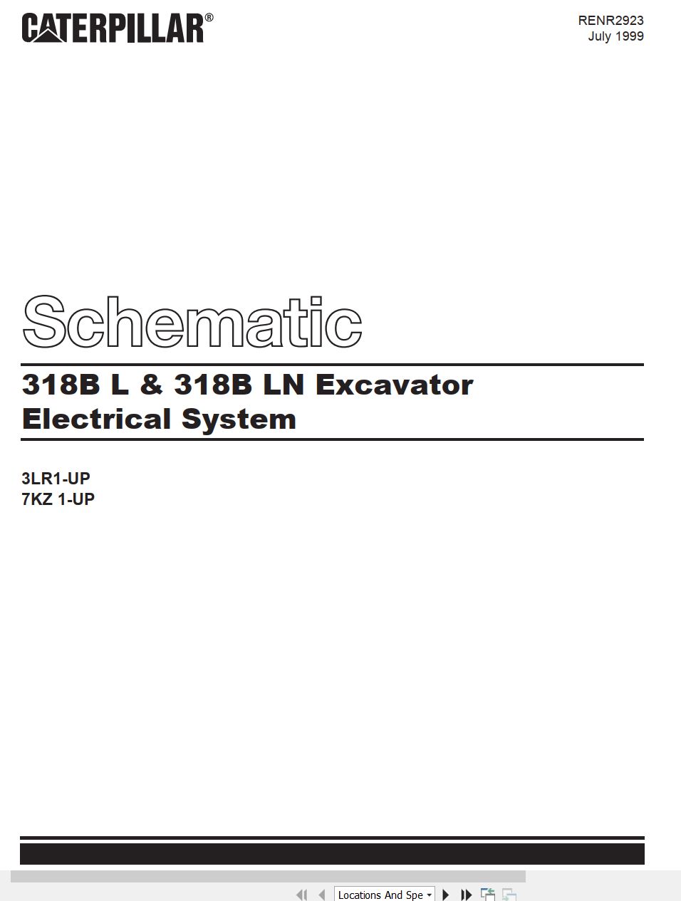 CAT Excavator 318B L Electrical Hydraulic Schematic (1)