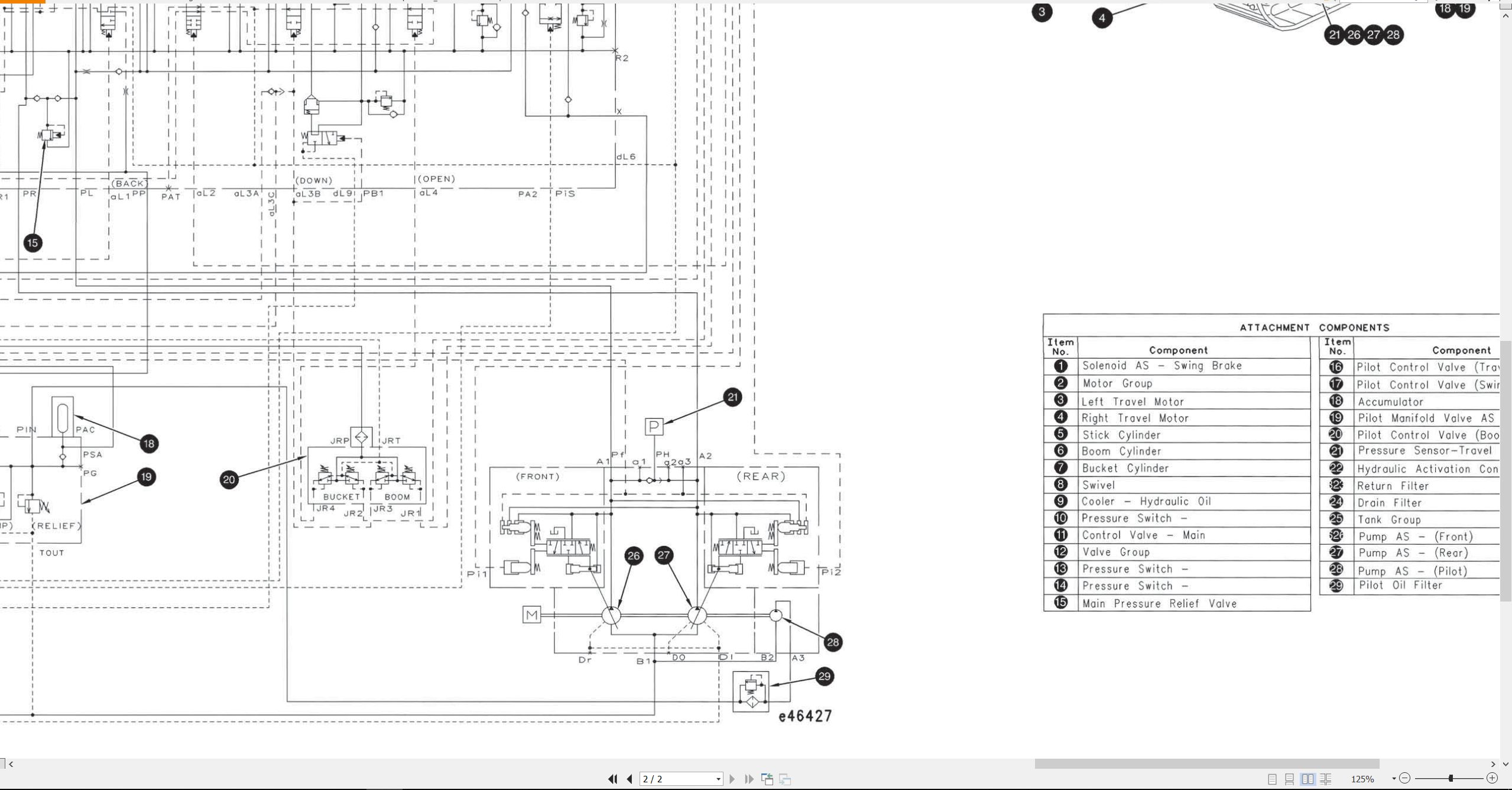 CAT Excavator 318B L Electrical Hydraulic Schematic (3)