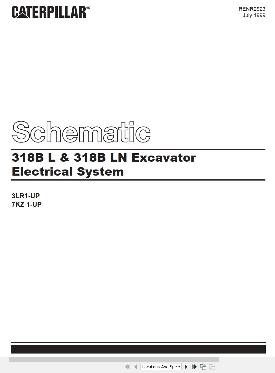 CAT Excavator 318B LN Electrical Hydraulic Schematic (1)