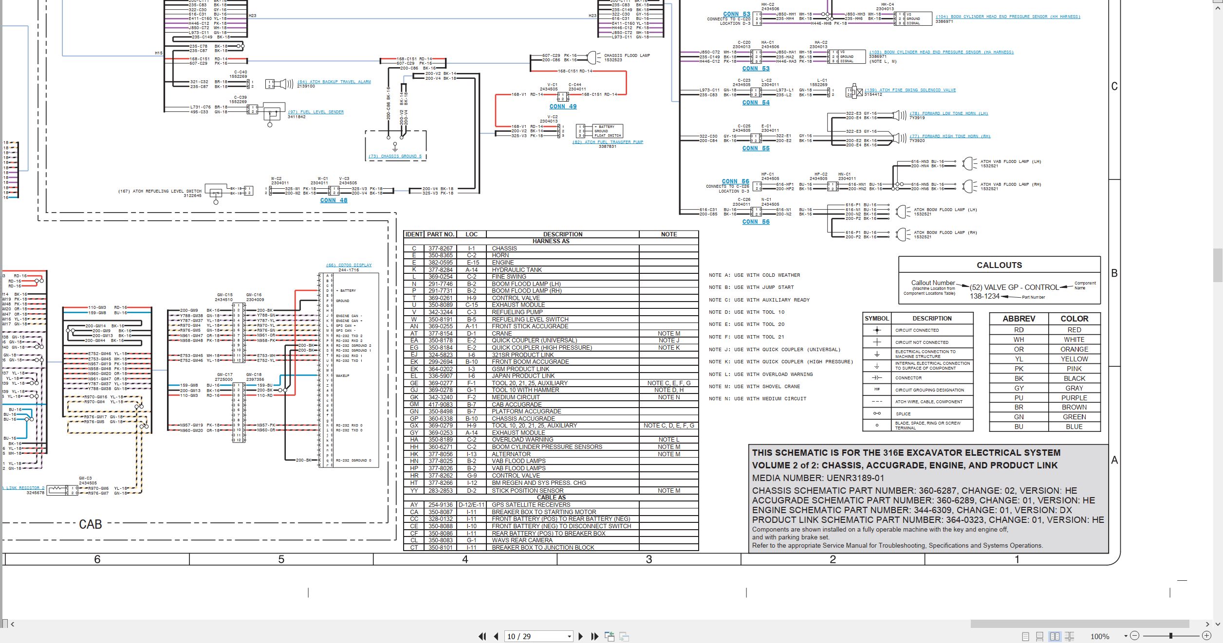 CAT Excavator 318E Electrical Hydraulic Schematic (2)