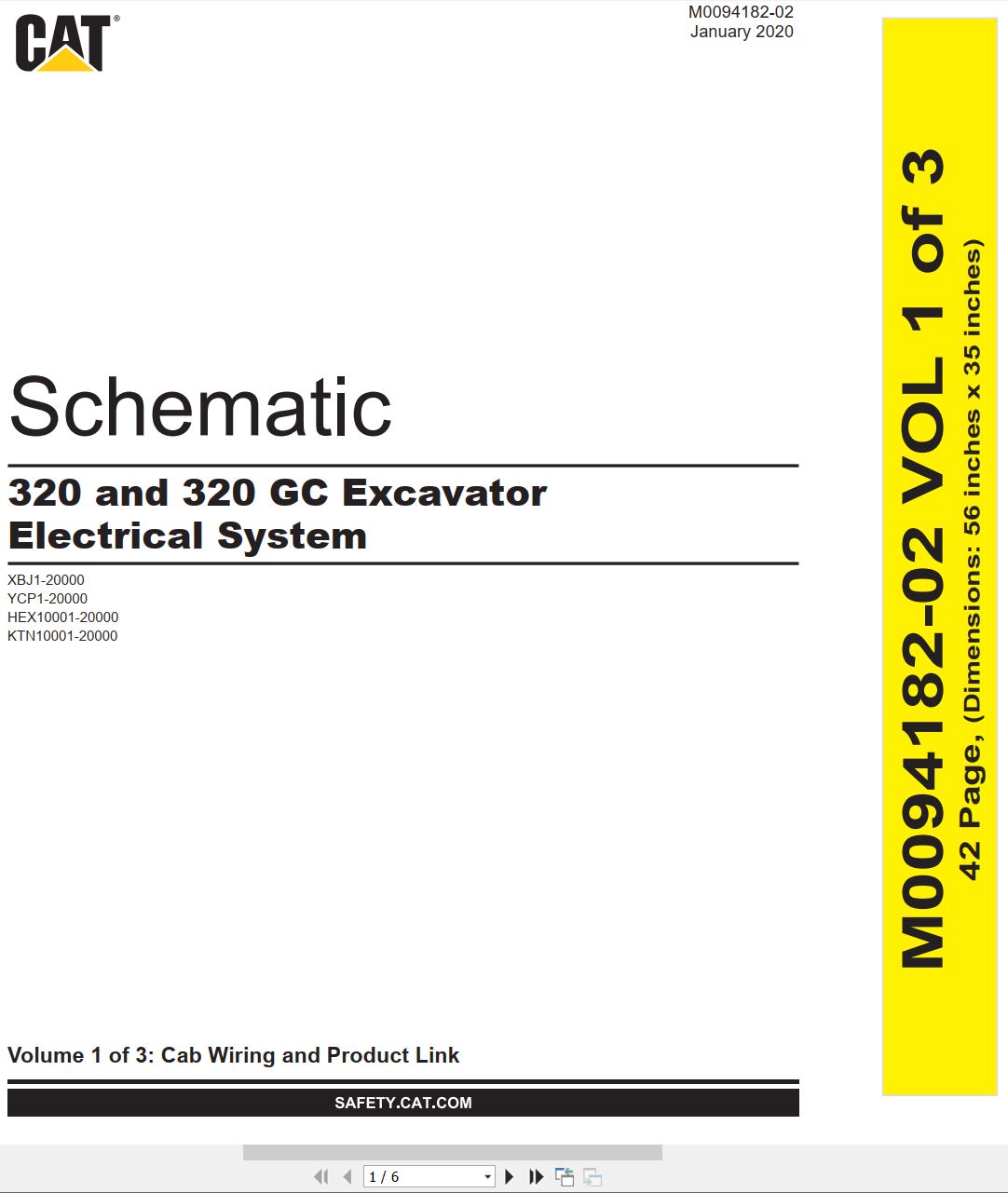 CAT Excavator 320 GC Electrical Hydraulic Schematic (1)