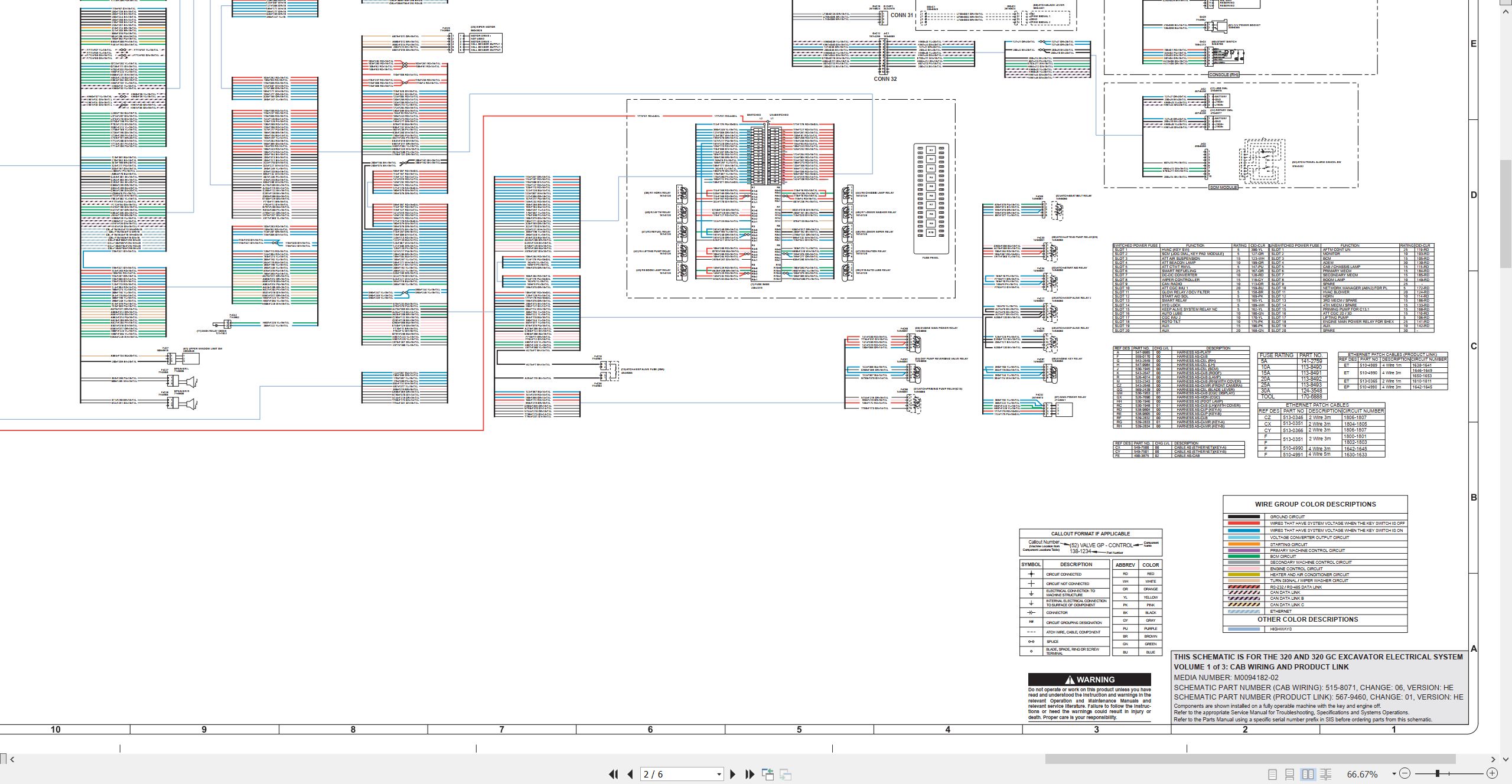 CAT Excavator 320 GC Electrical Hydraulic Schematic (2)
