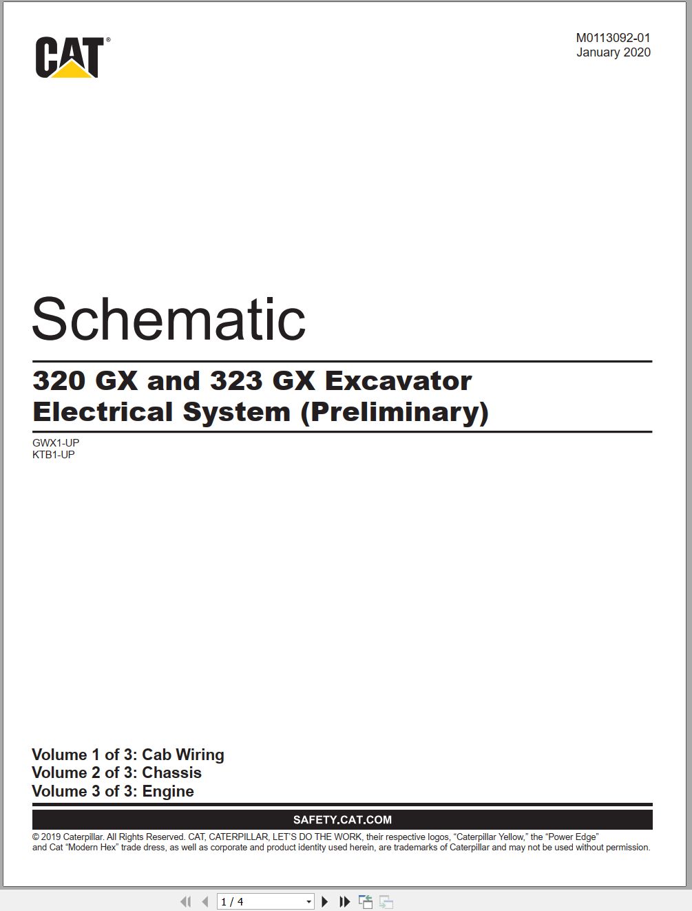 CAT Excavator 320 GX Electrical Hydraulic Schematic (1)