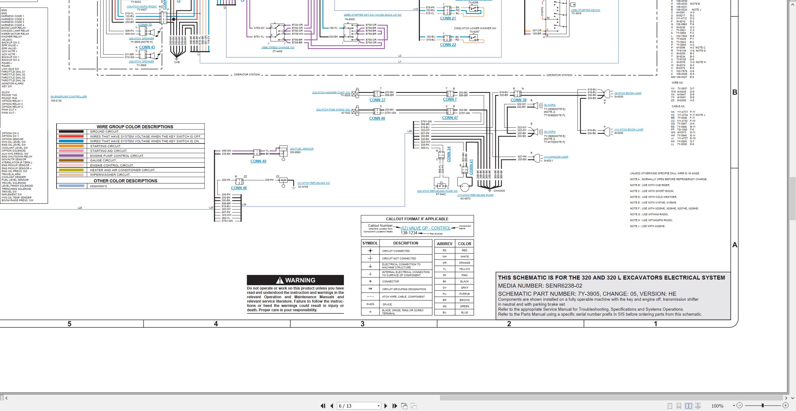 CAT Excavator 320 L Electrical Schematic Hydraulic Schematic (2)