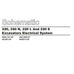 CAT Excavator 320 to 320 S Electrical Schematic SENR6242 00 1994 (1)
