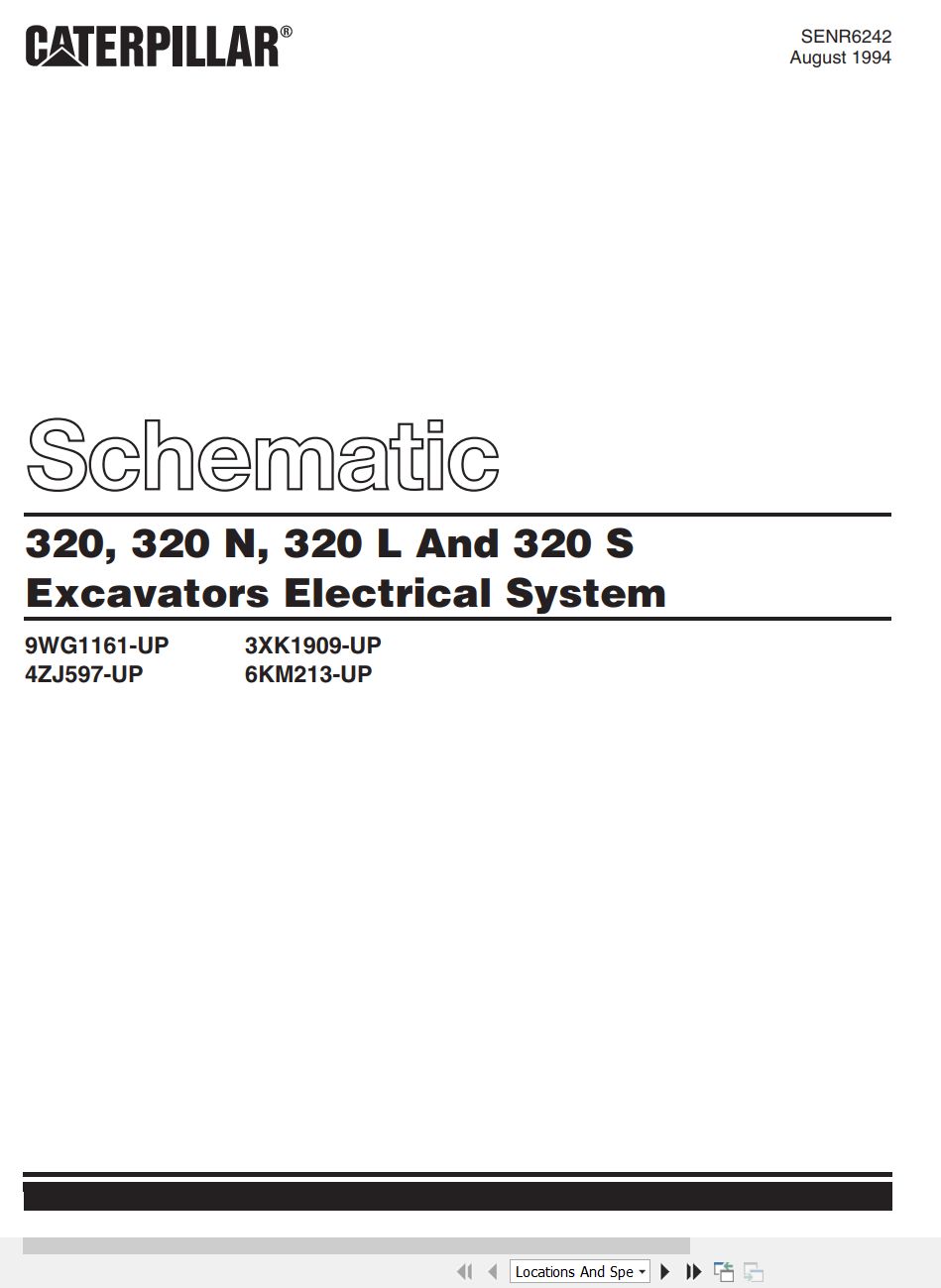 CAT Excavator 320 to 320 S Electrical Schematic SENR6242 00 1994 (1)