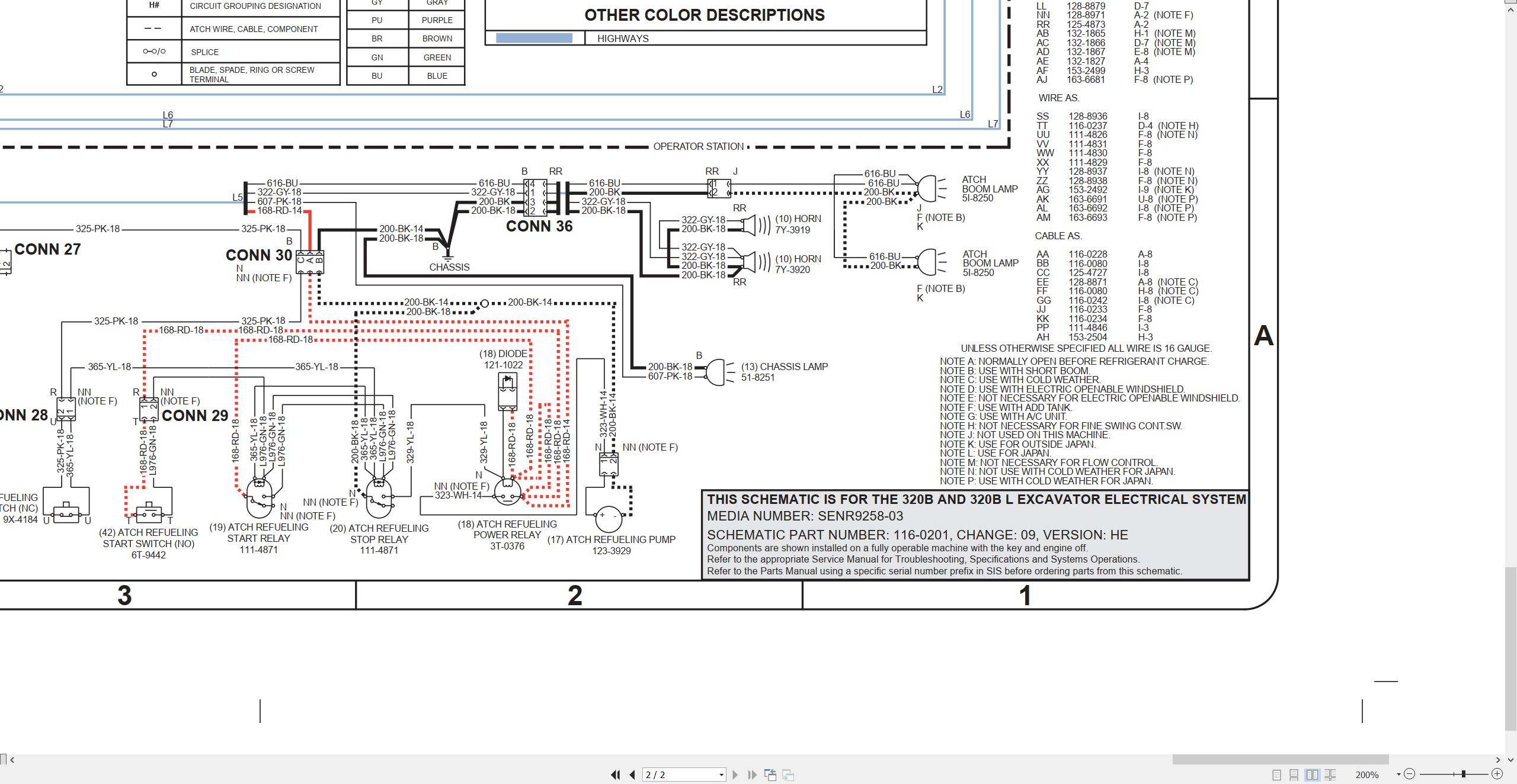 CAT Excavator 320B L Electrical Hydraulic Schematic (2)
