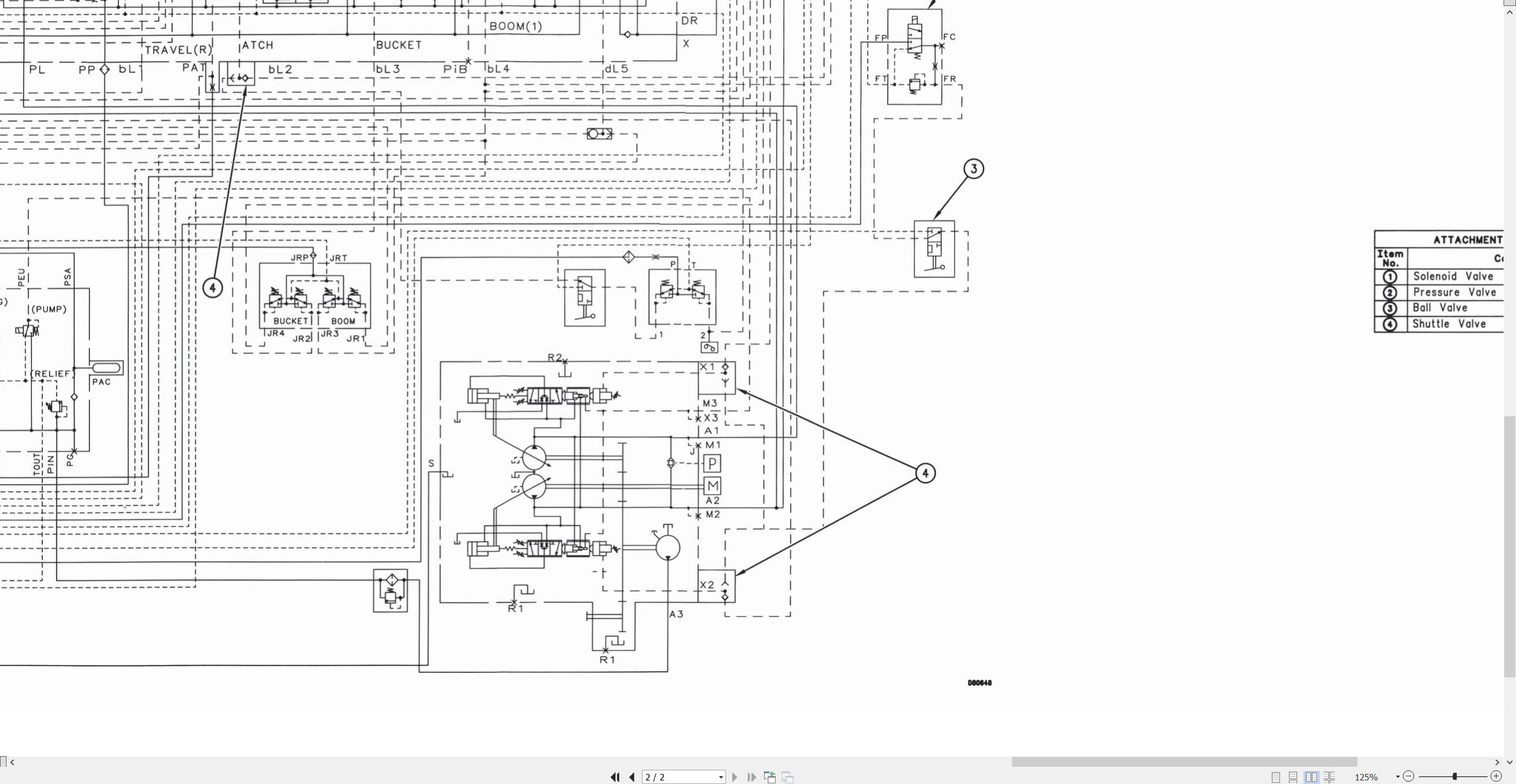 CAT Excavator 320B L Electrical Hydraulic Schematic (4)