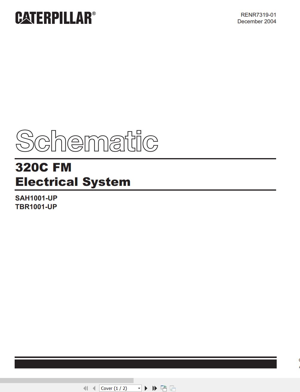 CAT Excavator 320C FM Electrical Hydraulic Schematic (1)
