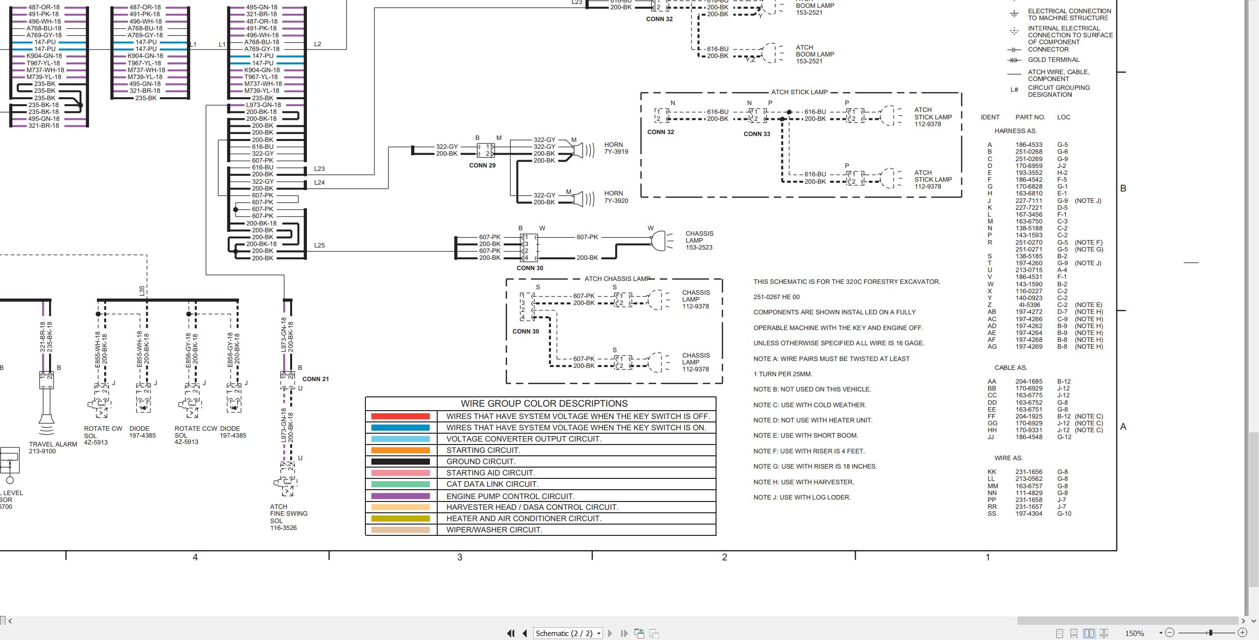 CAT Excavator 320C FM Electrical Hydraulic Schematic (2)