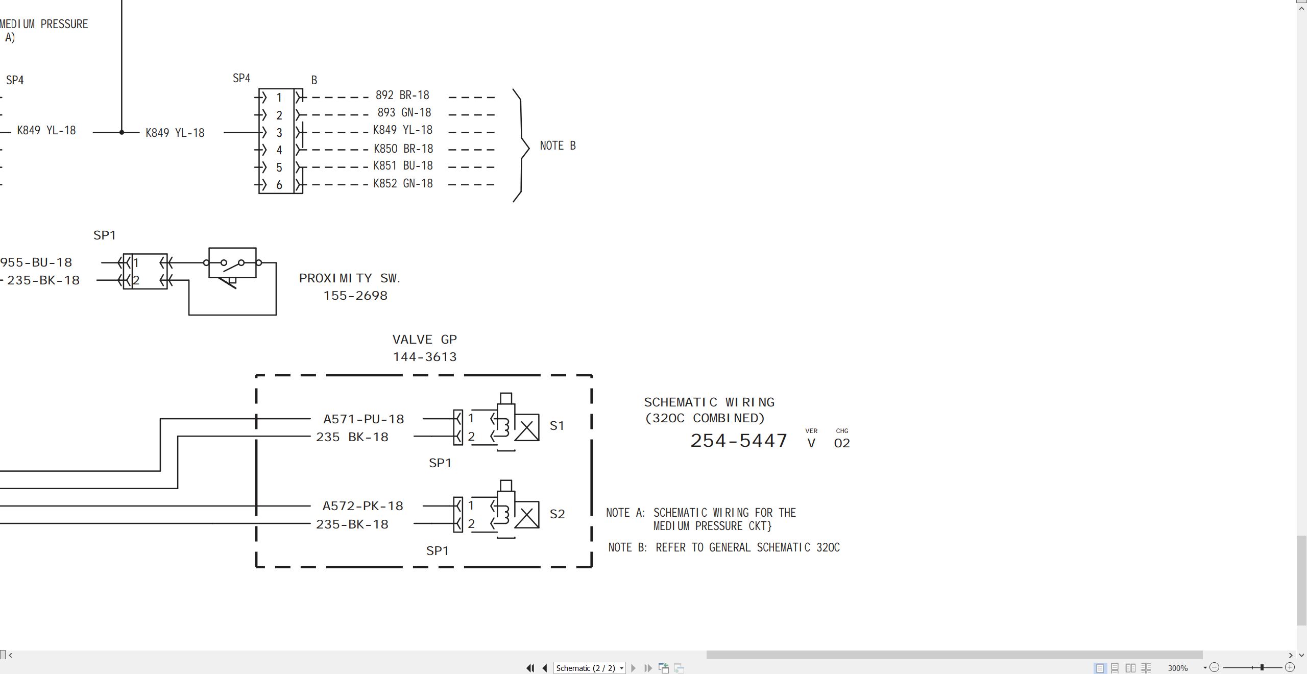 CAT Excavator 320C II Electrical Schematic (2)