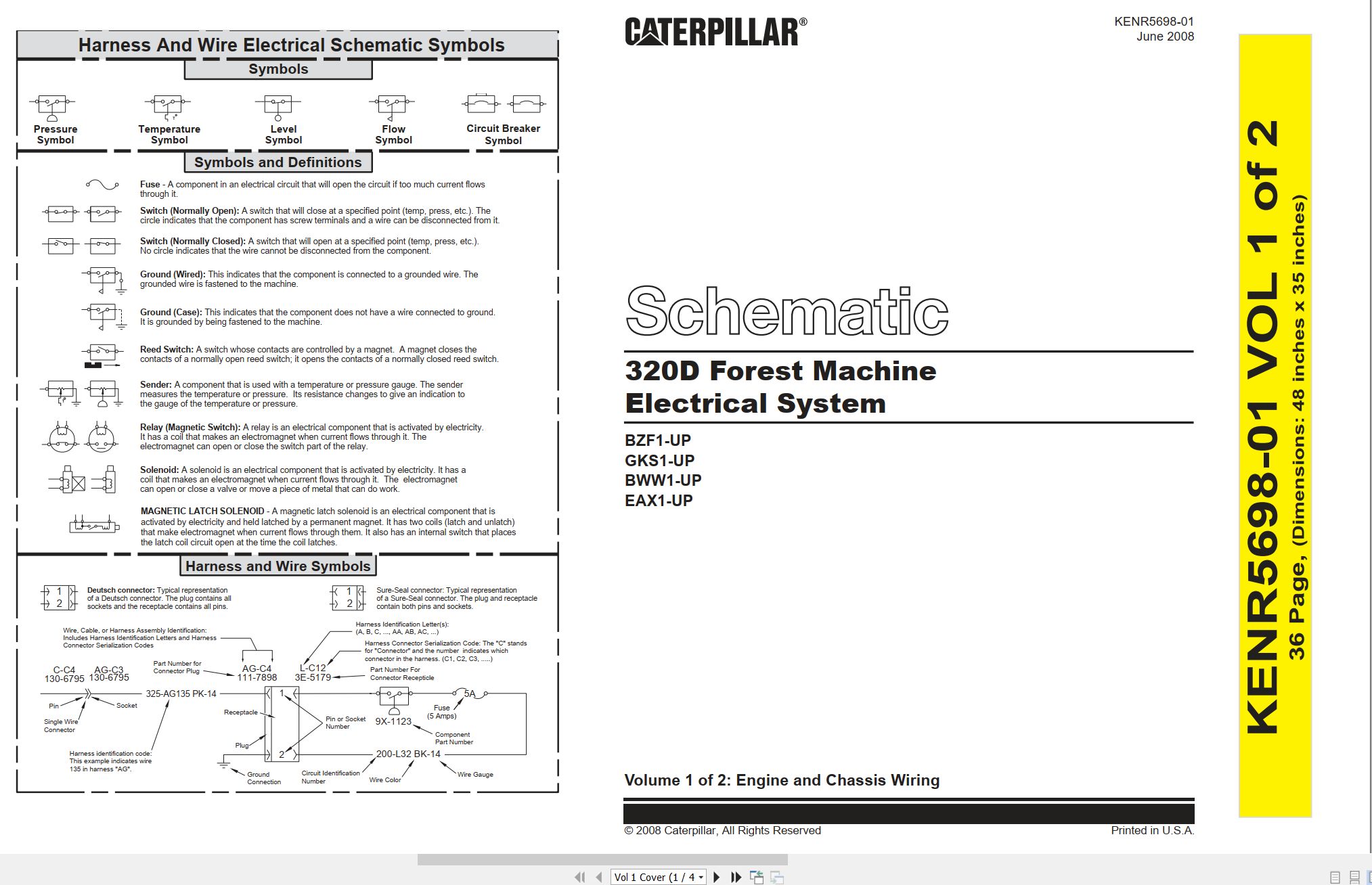CAT Excavator 320D Electrical Hydraulic Schematic (1)