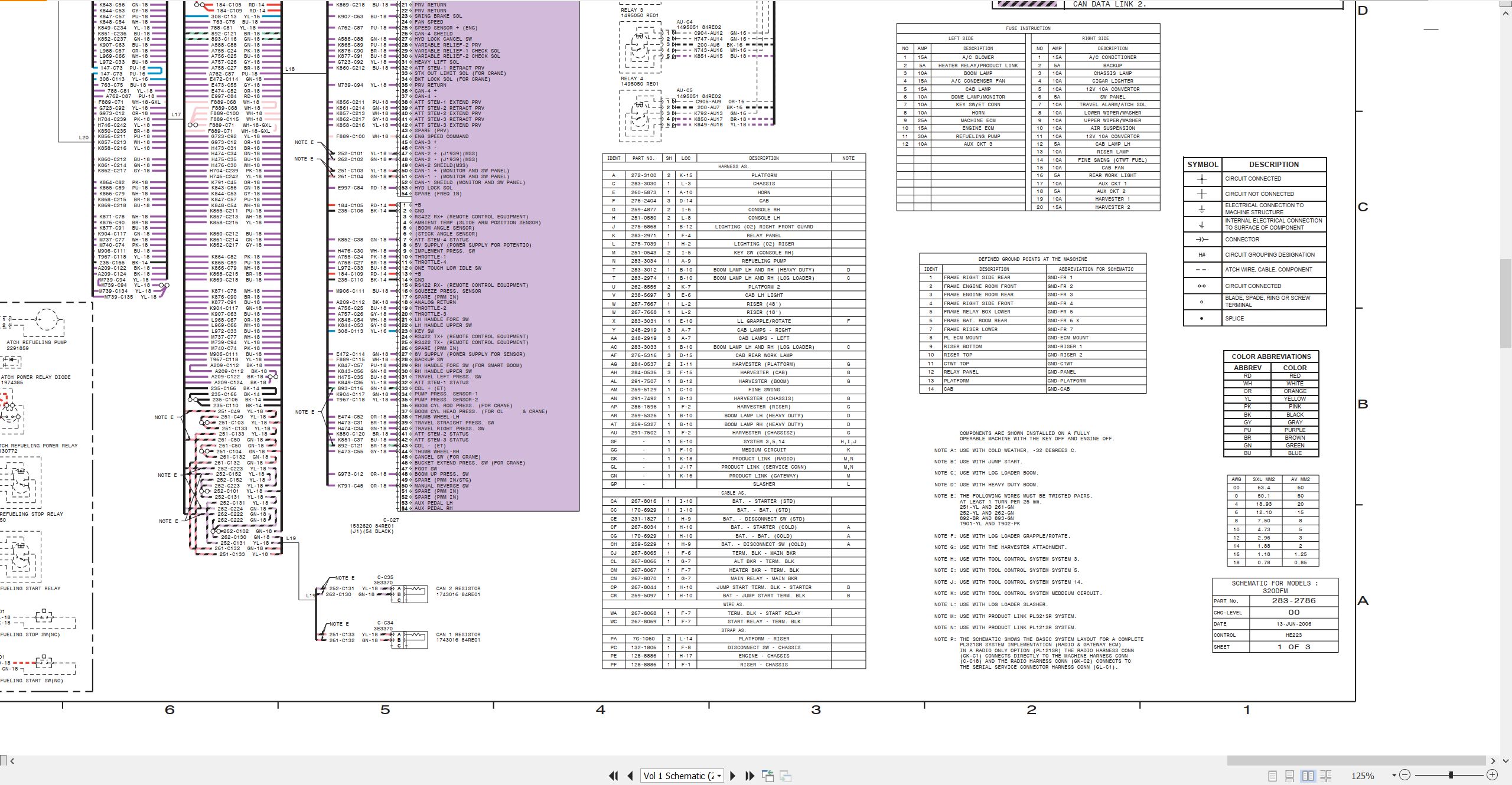 CAT Excavator 320D Electrical Hydraulic Schematic (2)