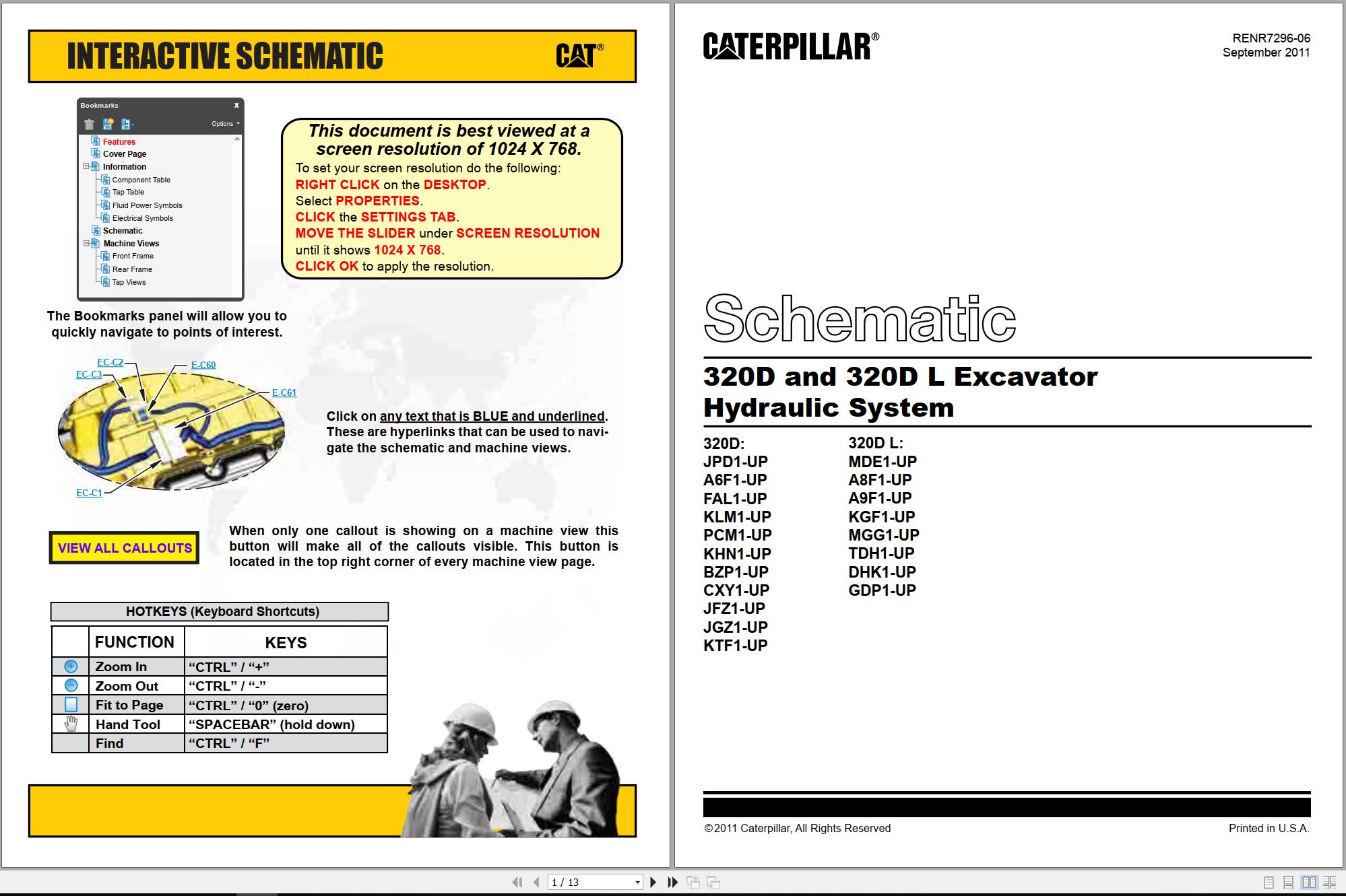 CAT Excavator 320D L Hydraulic Schematic (1)