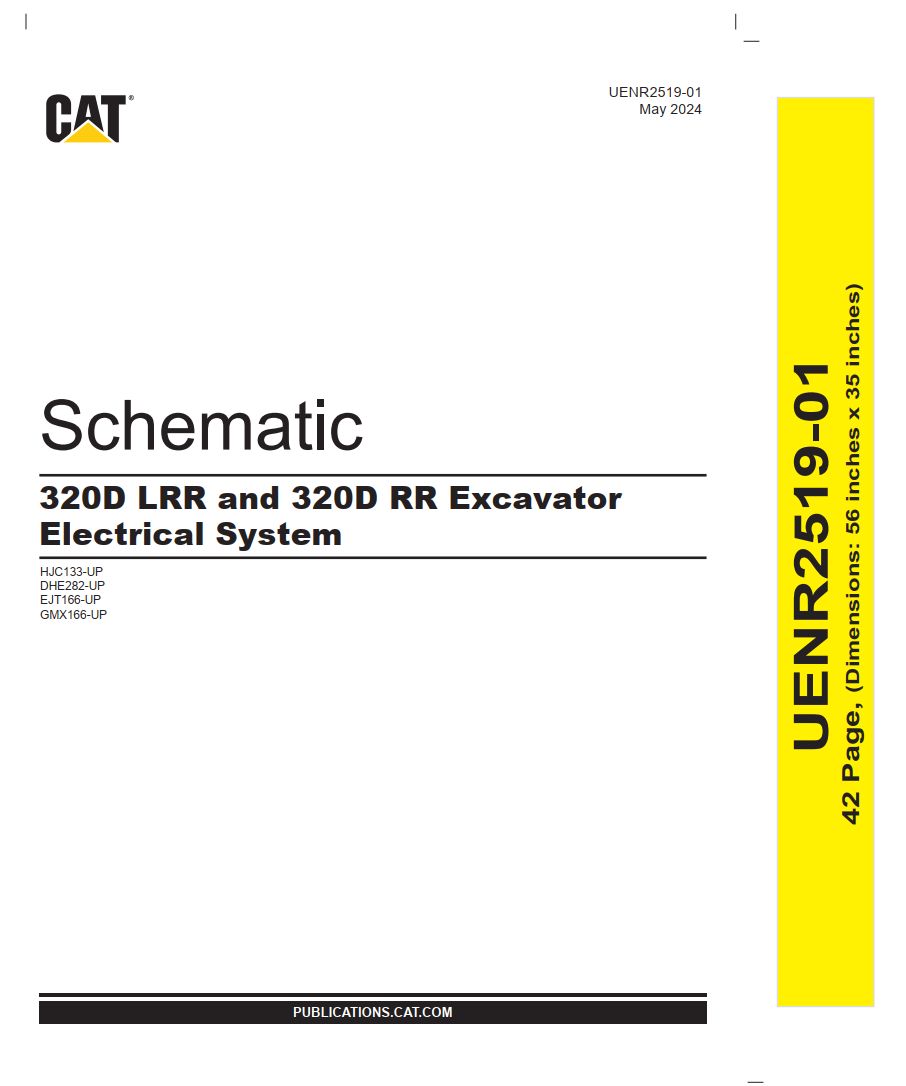 CAT Excavator 320D LRR Electrical Hydraulic Schematic (1)