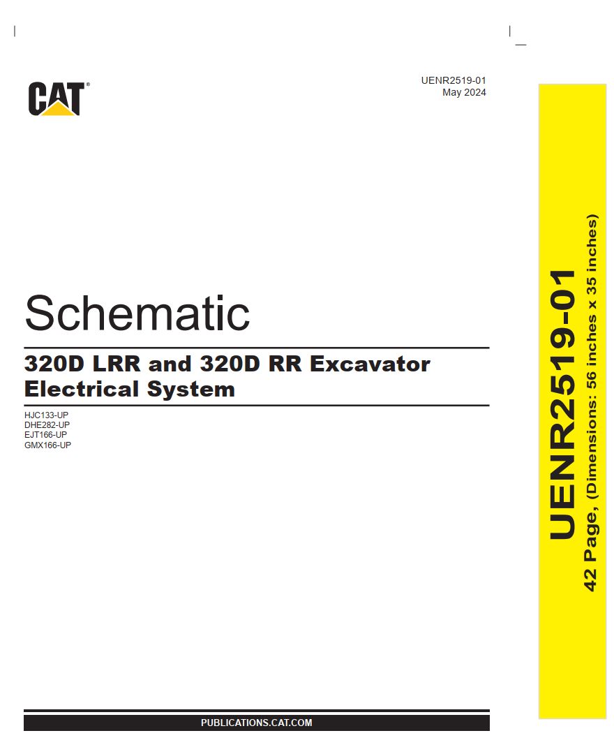 CAT Excavator 320D RR Electrical Hydraulic Schematic (1)