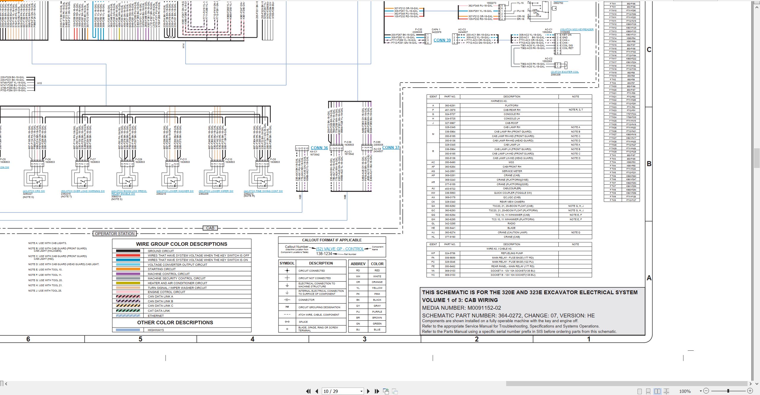 CAT Excavator 320E Electrical Hydraulic Schematic (2)