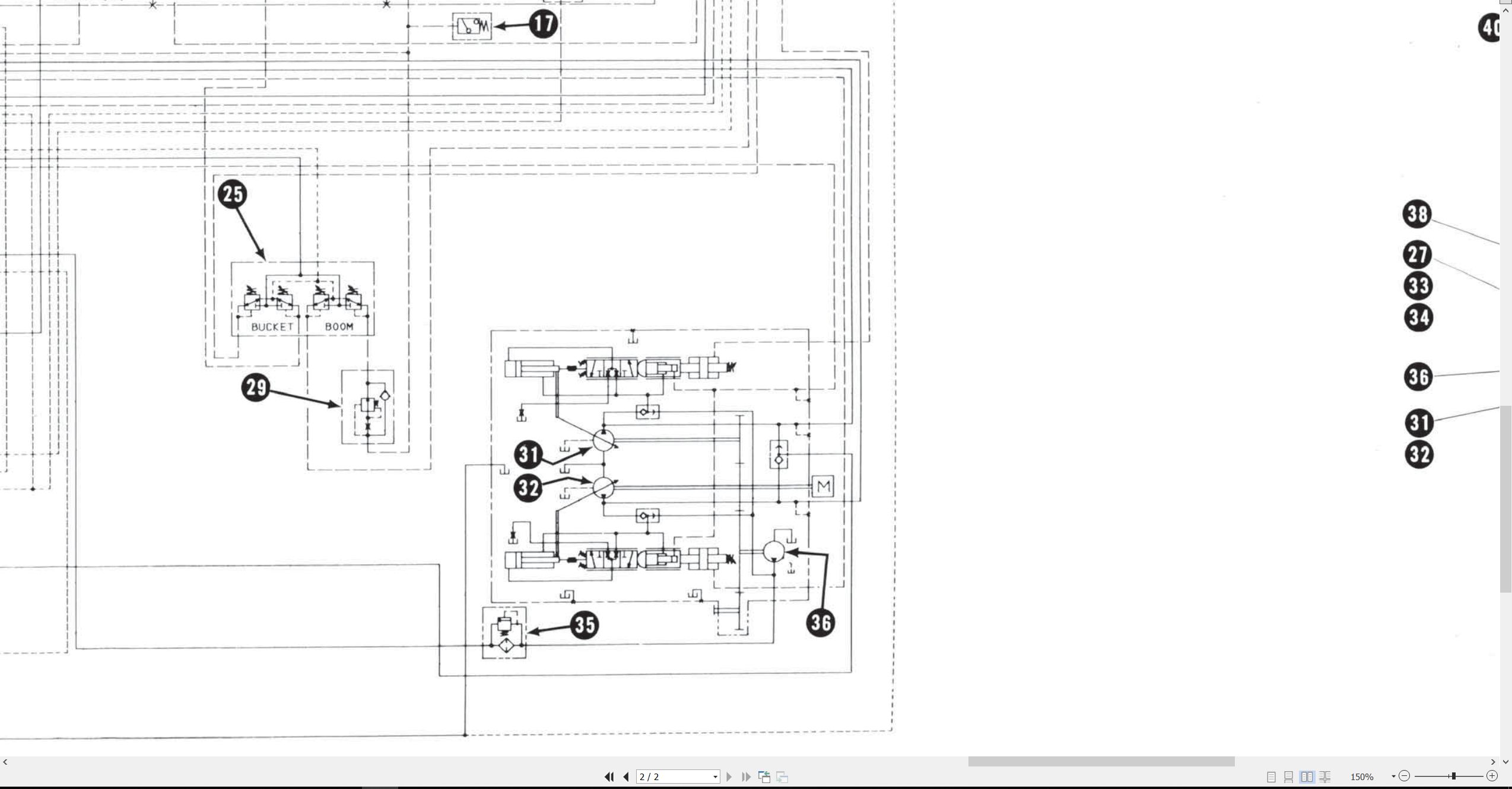 CAT Excavator 320L Electrical Hydraulic Schematic (3)