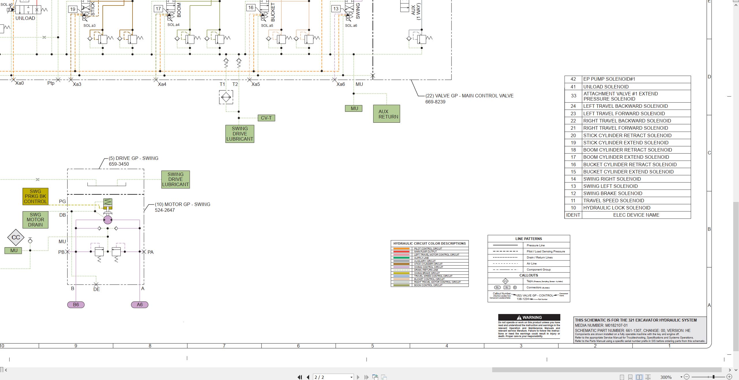 CAT Excavator 321 Electrical Hydraulic Schematic (3)