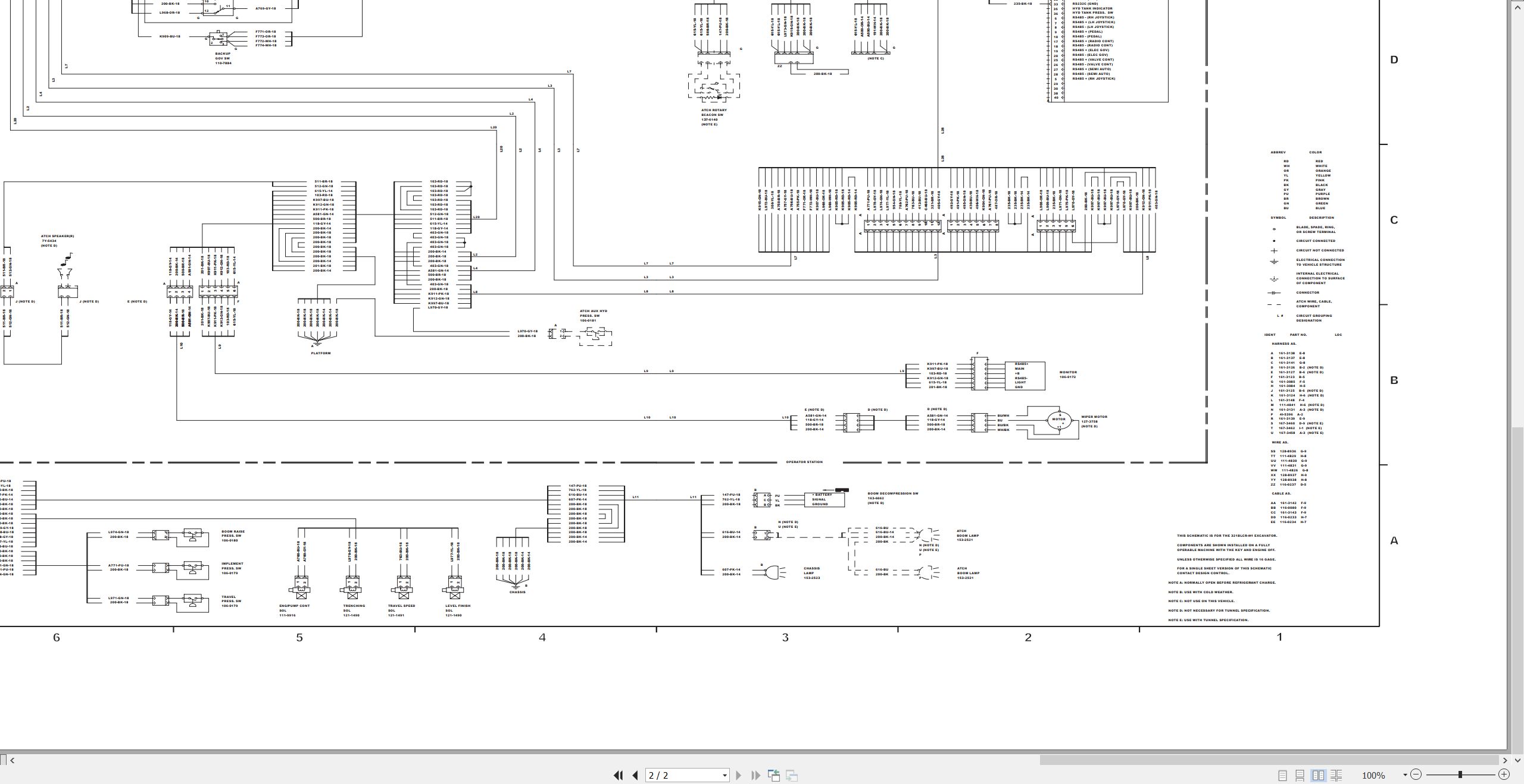 CAT Excavator 321B CR Electrical Schematic RENR5499 00 2002 (2)