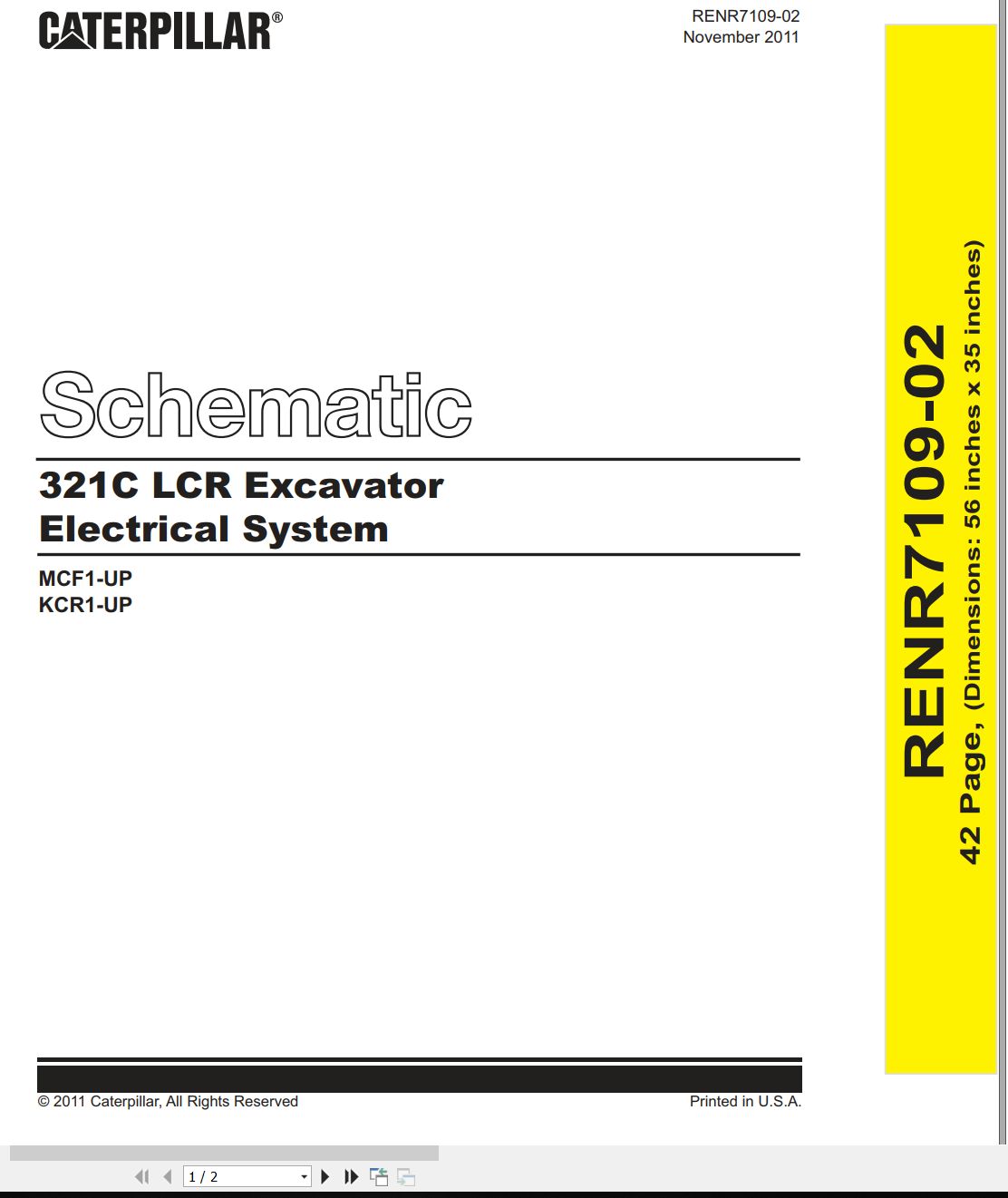 CAT Excavator 321C LCR Electrical Schematic (1)